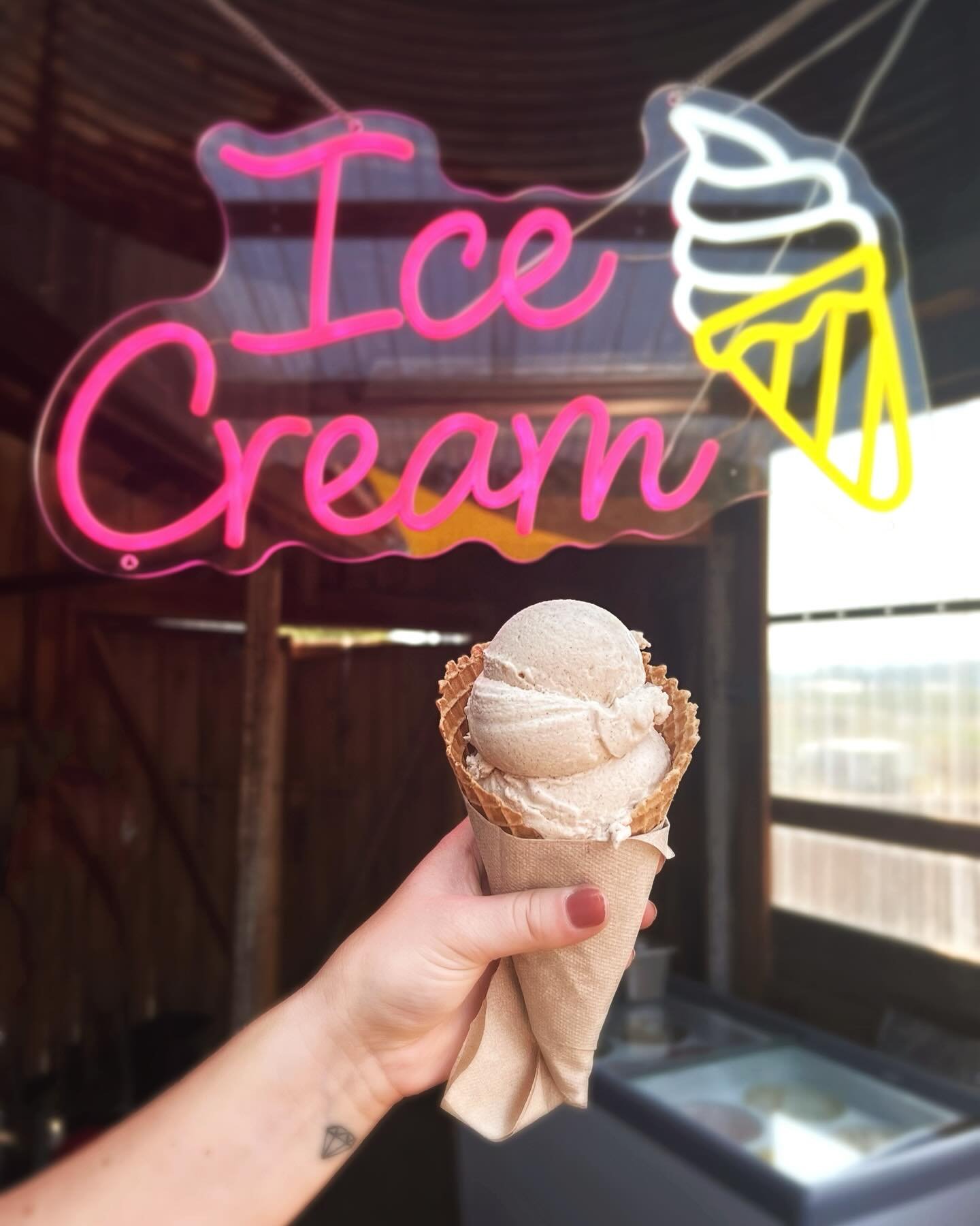Another beautiful day for ice cream! 🍦☺️ Come see us today at @jeffcofarmersmarkets @finnriver and @thingnw !