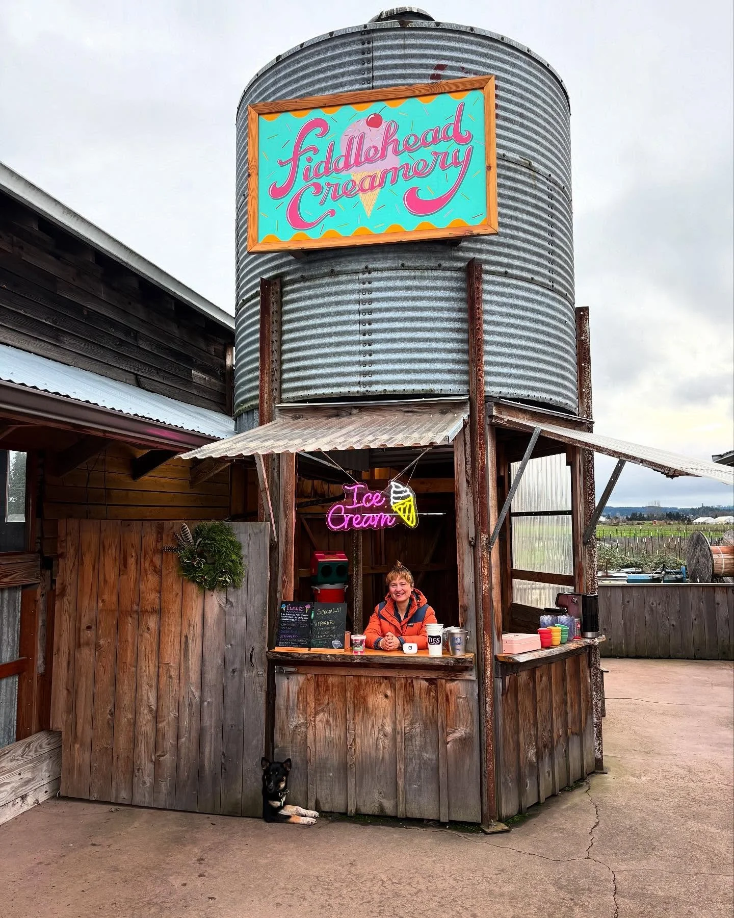 Happy Holidays, fam! Serving ice cream, affogatos, and hot fudge, with a side of puppy pets 🥰🐾