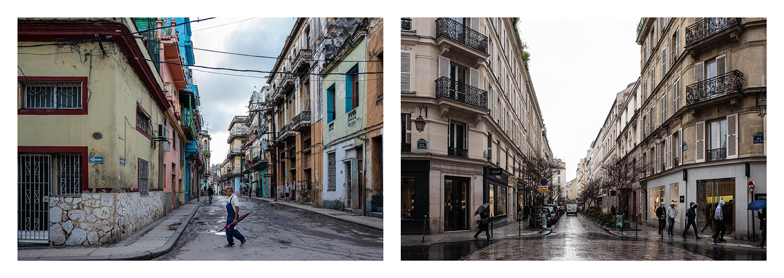 City streets. Havana 2017, Paris 2018