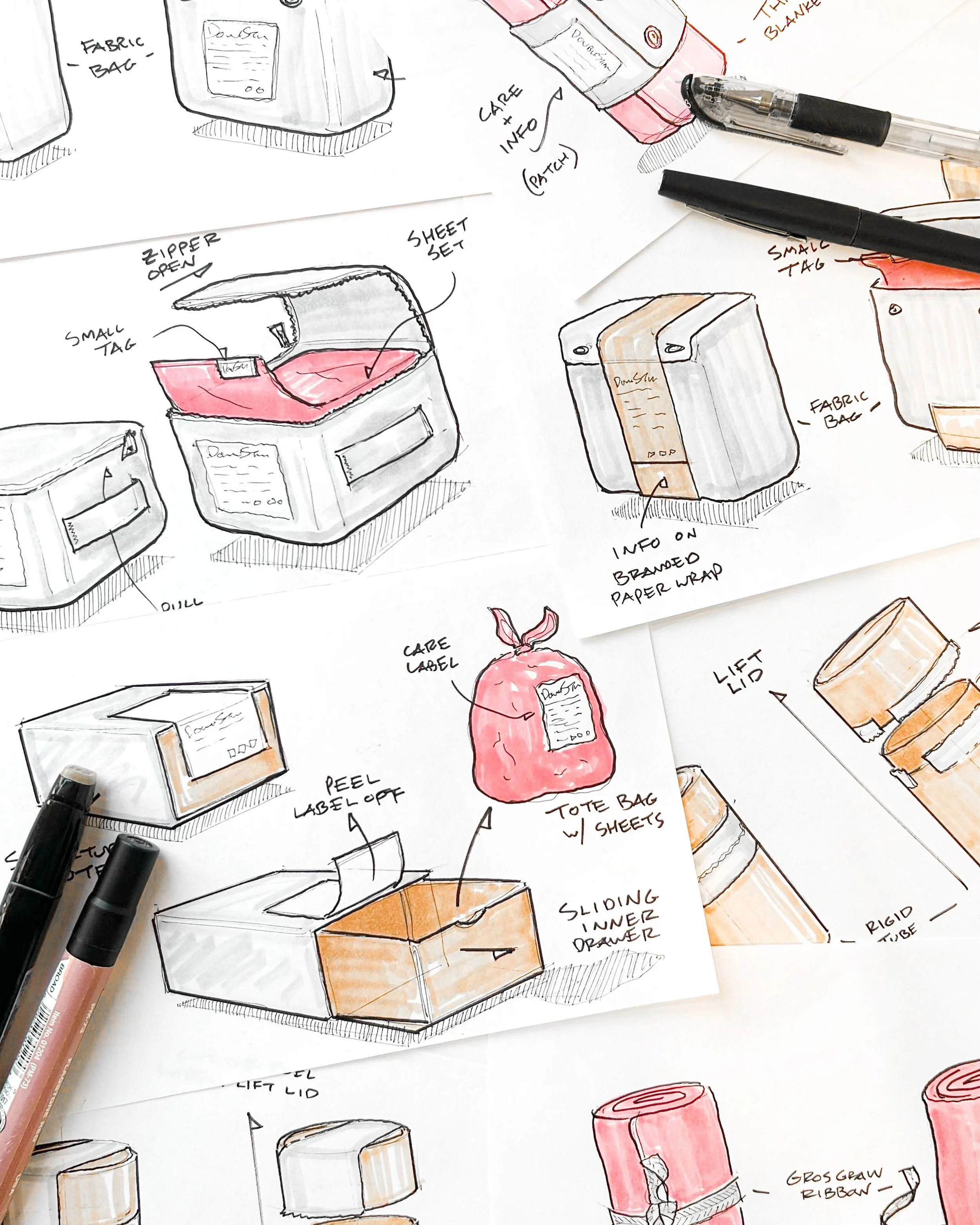 ✍️ Nothing like good ol fashioned pen to paper ideation - exploring a wide range of structures early on helps a packaging system build an experience that deepens the bond between brand and consumer.

Process work from our structural packaging suite f