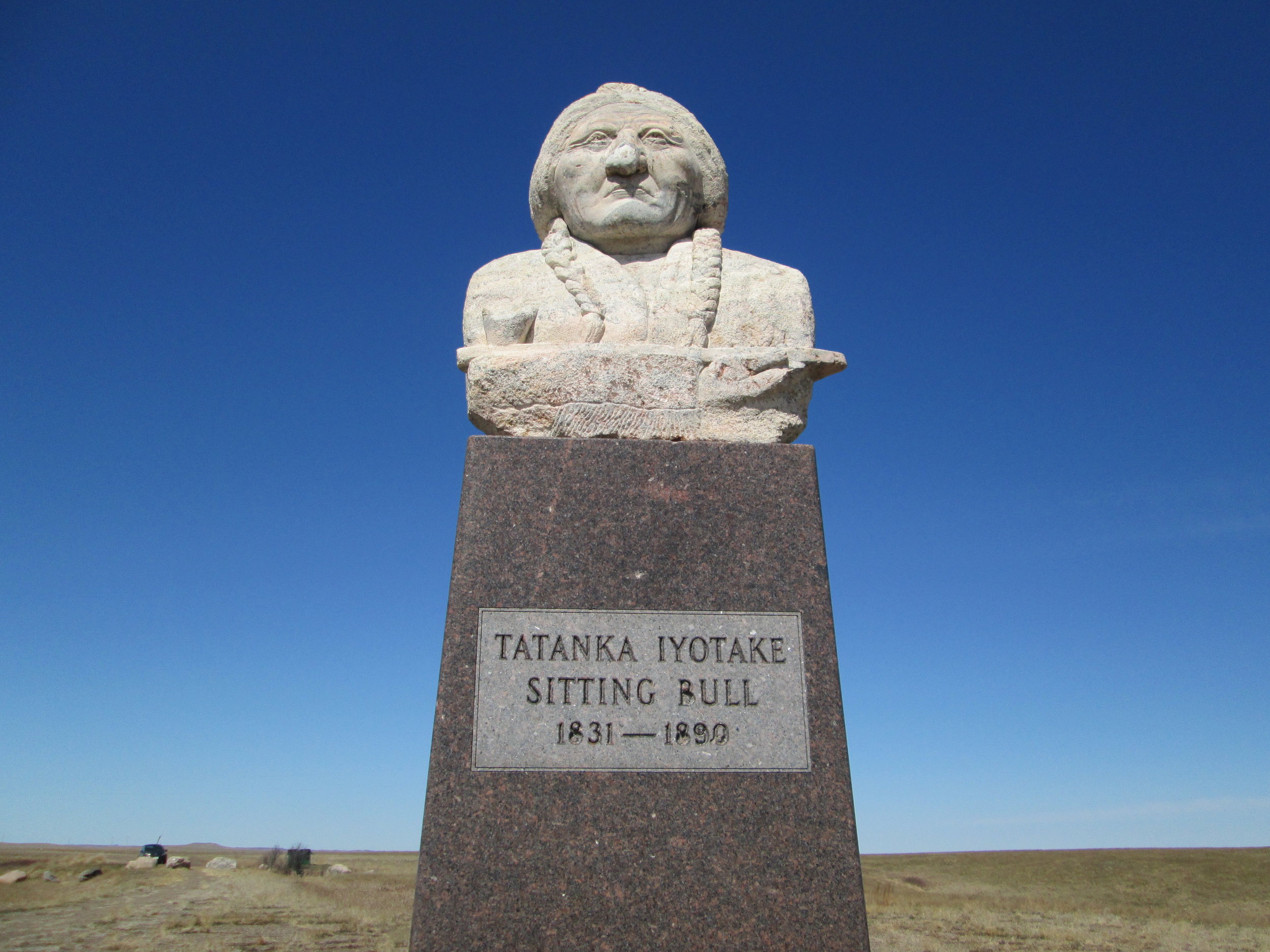 Sitting Bull Monument in Mobridge, South Dakota. Mobridge is a modern town adjacent to Standing Rock. 