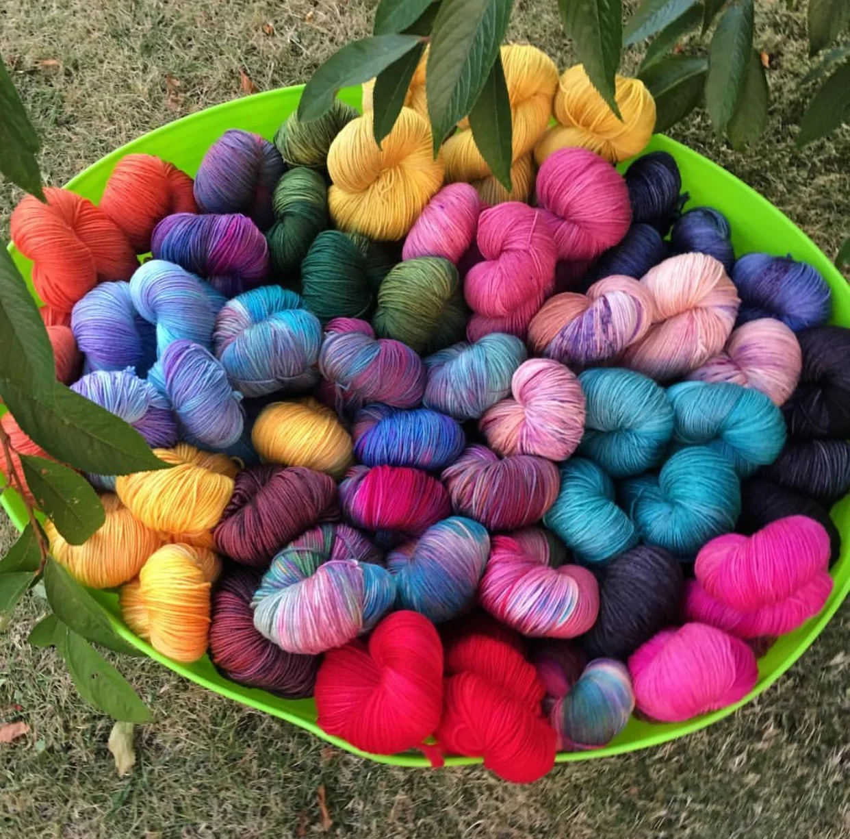 Rose Hip Chick Beautiful and multi-colored yarns