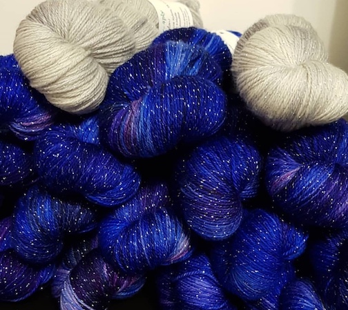 Super Bulky Handspun Yarn Poseidon 114 yards dark blue green yarn hand dyed merino wool doll hair knitting supplies crochet supplies