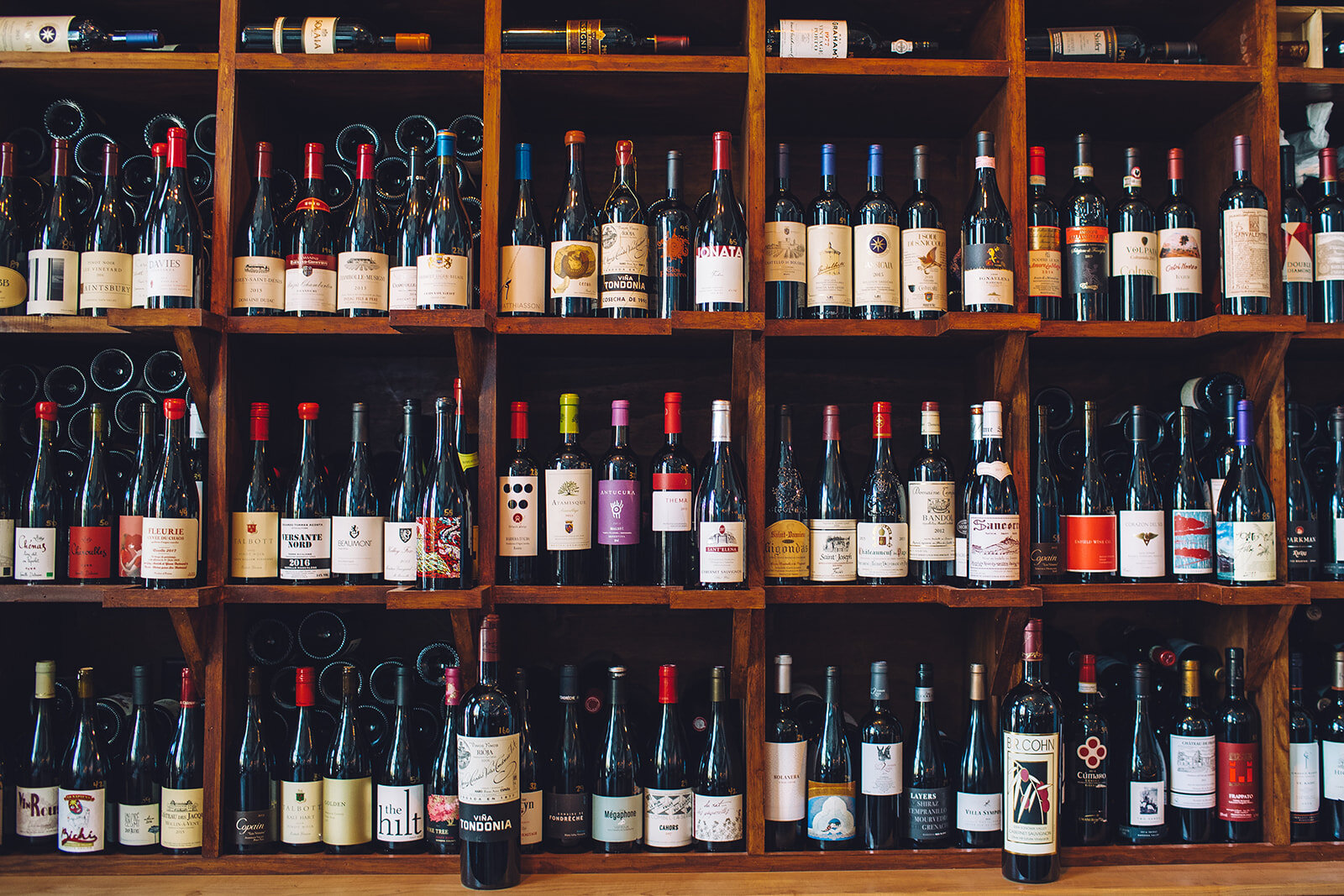 Large Retail Wine Selection