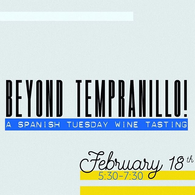 Join us Tuesday February 18th 5:30-7:30 for an awesome Spanish Wine Tasting @cardelwines and @hookerjm will be pouring 5 unique Spanish wines that you need to know about! $10 per person parking across the street #drinkspain