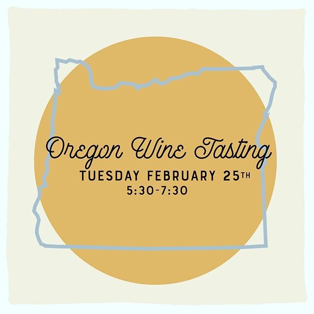 Tuesday February 25th our skydiving sommelier @acarr_1111 will be pouring 5 delicious Oregon wines and serving some serious information - this is a great opportunity to find a new favorite Oregon wine! $10 per person, no reservations needed #drinkore