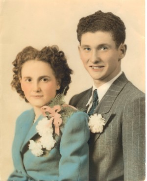 Parents on their wedding day in 1946
