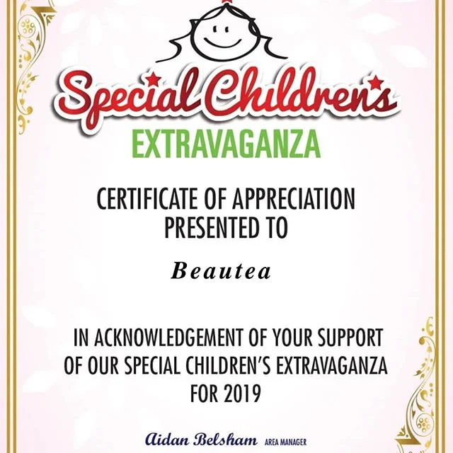 💞 We are proud to be sponsor's of this year Special Childrens Extravaganza! 
Unfortunately we are all unable to make it & will miss seeing those gorgeous happy faces in person but we hope the families & children who are going have an absolutely awesome day because they deserve it! 💝
Look forward to seeing the photos.
Lots of love from all the team at Beautea 🤗

#beautea #newplymouth #specialchildrensextravaganza #givingback #payitforward #deserved