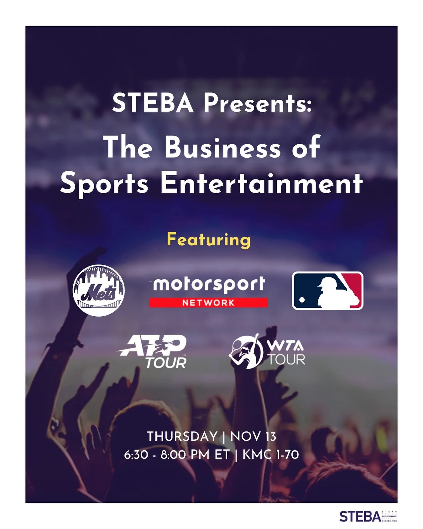 As the sports industry rapidly grows, all eyes are on the business behind the game. Join STEBA ✨for an inside look at how industry leaders from F1 🏁, NFL 🏈, NBA 🏀,and more change the game through media, creativity, and partnerships.