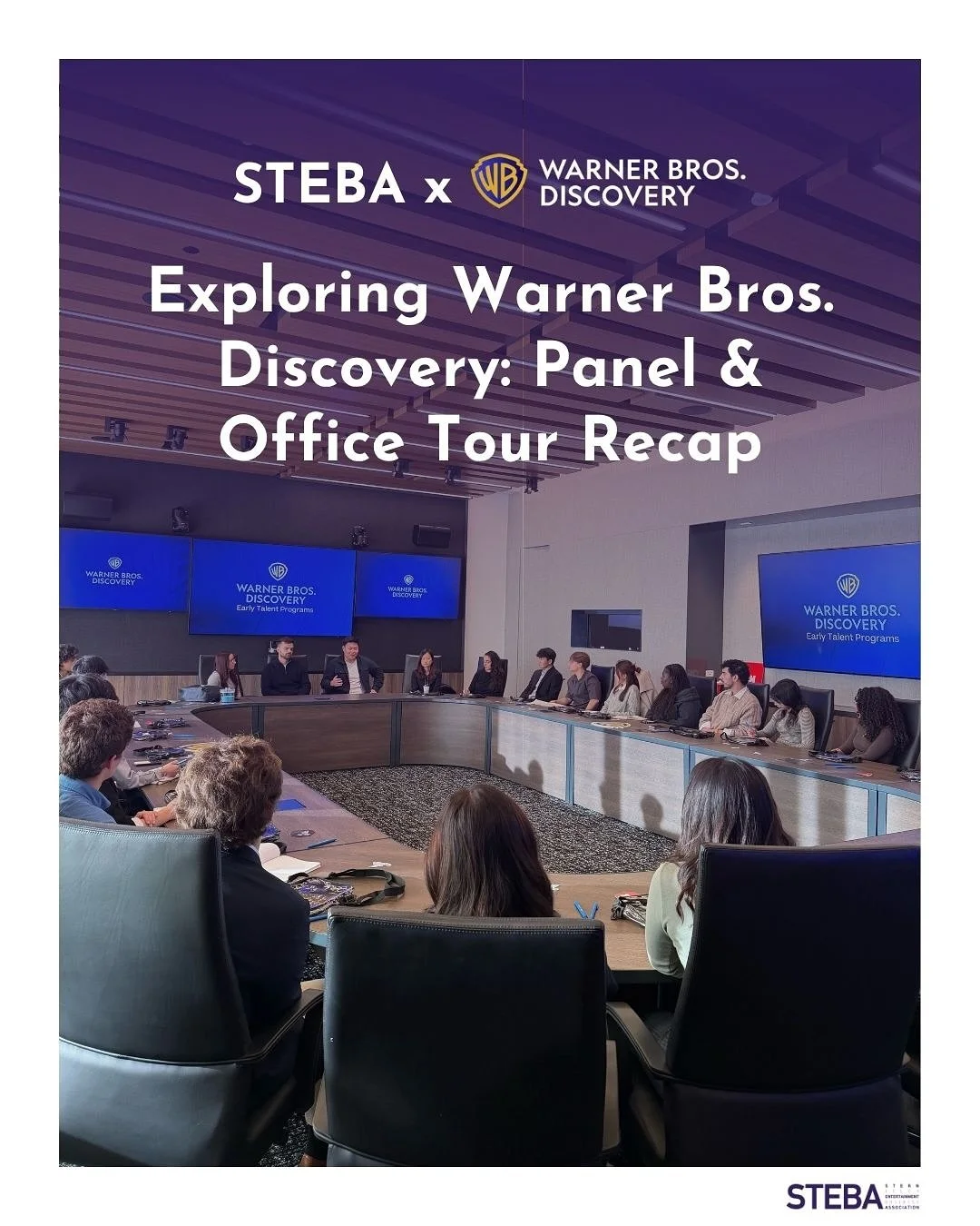 We had a blast learning about career insights at Warner Bros. Discovery and exploring their offices last week! 🎬💼

Thank you WBD for the opportunity, and thank you to everyone who joined! 💜