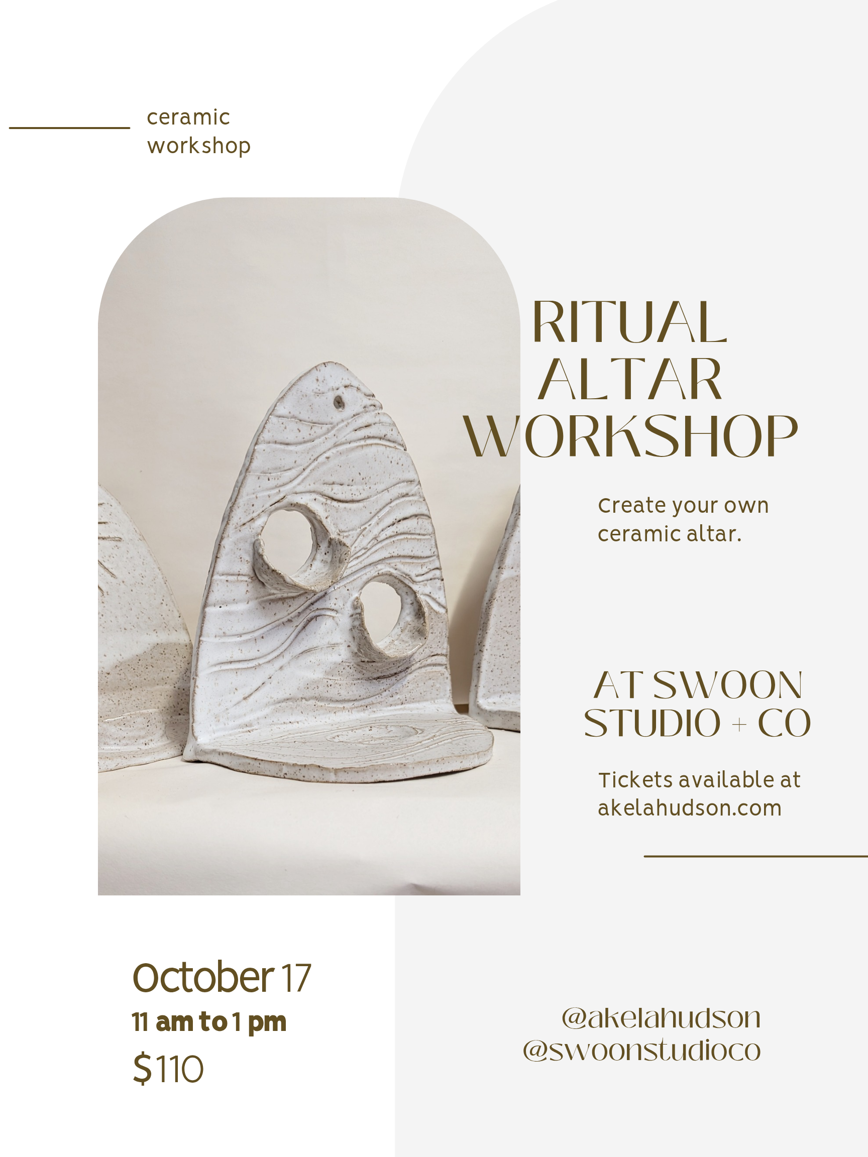 10/17 Ritual Altar Workshop at Swoon Studio + Co (11:00am - 1:00 pm)