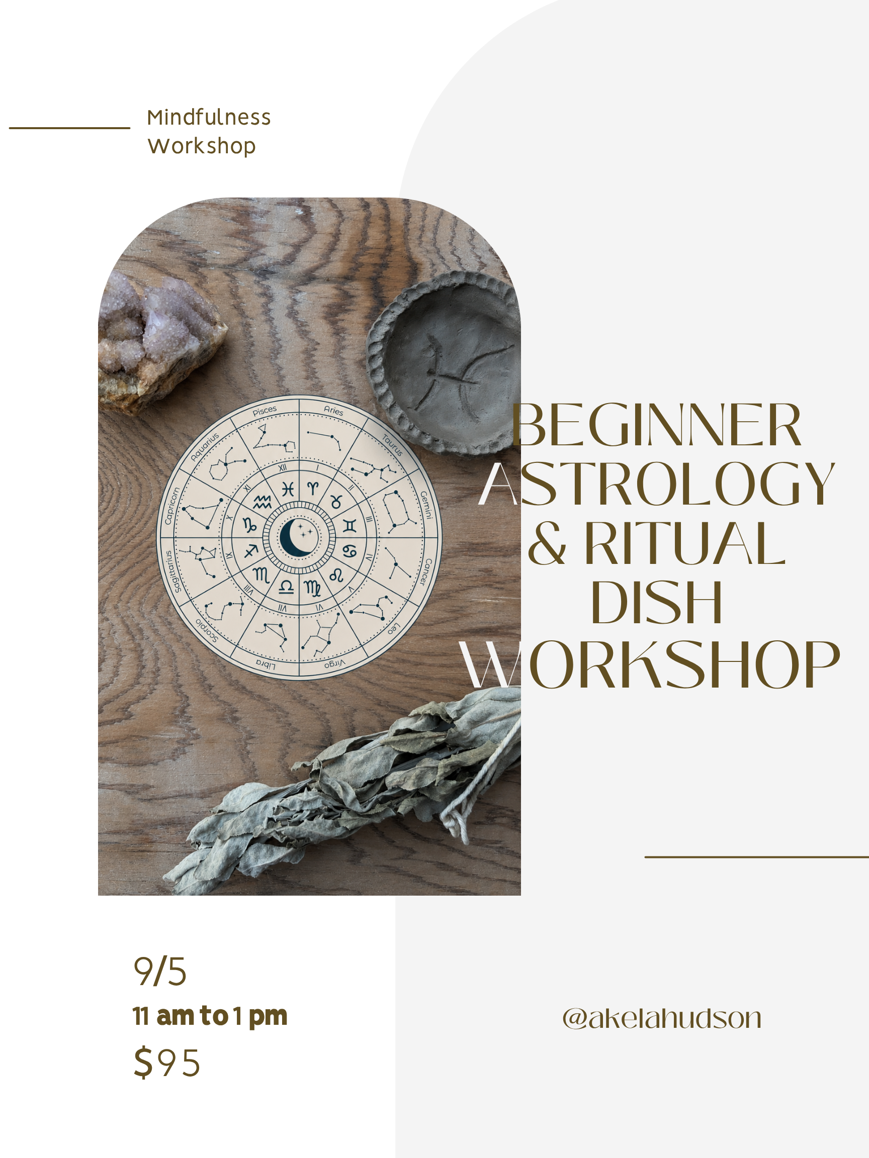 9/5 Beginner Astrology & Ritual Dish Workshop (11:00 am - 1:00 pm)