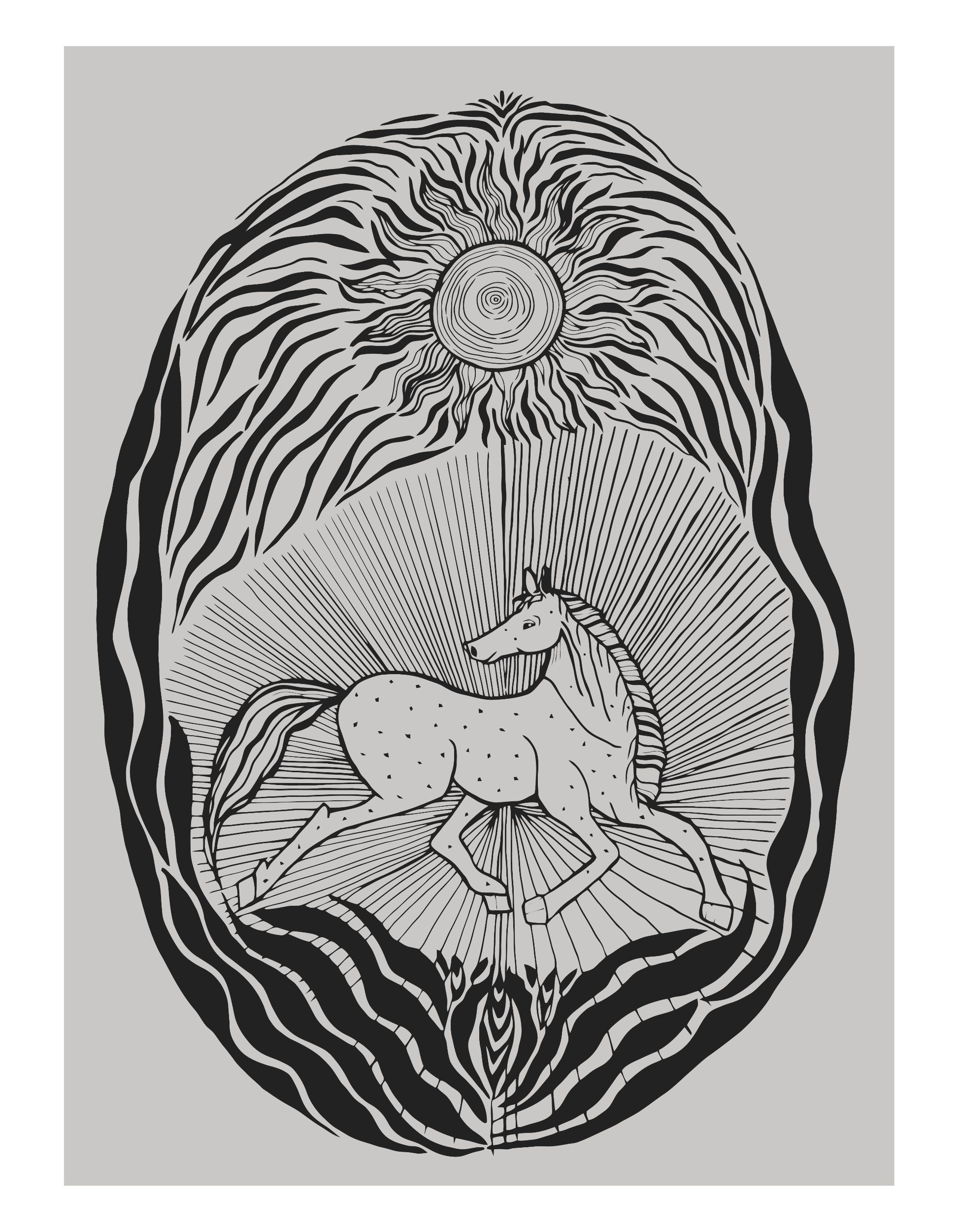 Fire Horse Print - Pre-order (Ready the week of 6/15)