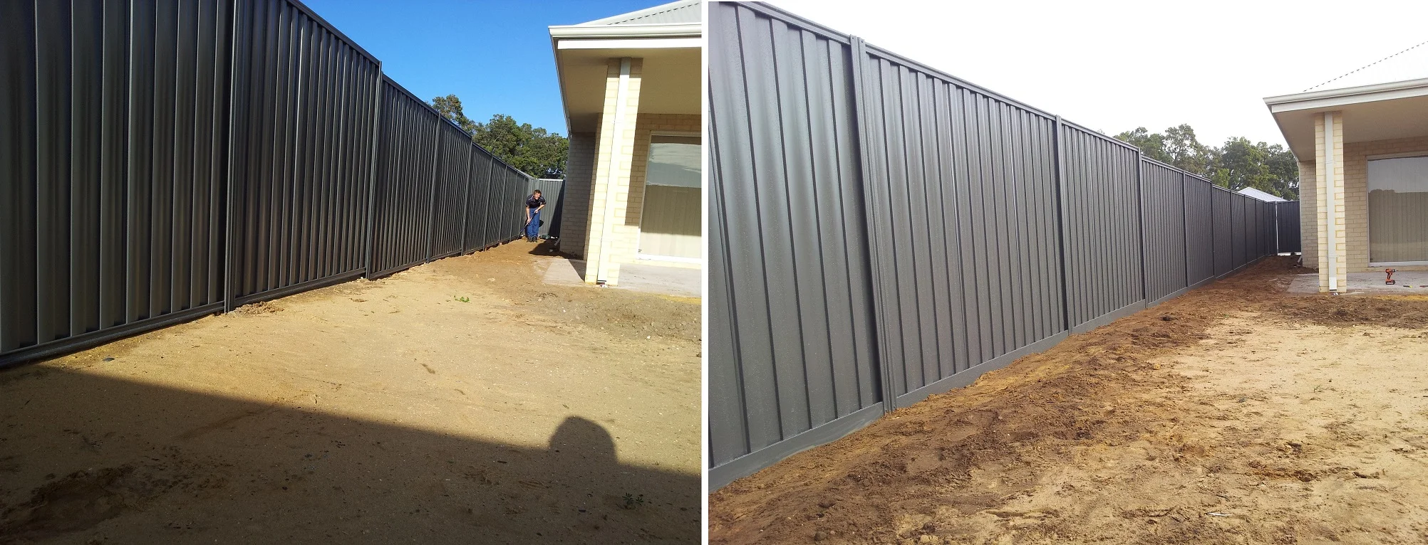 Long Fence before and after.