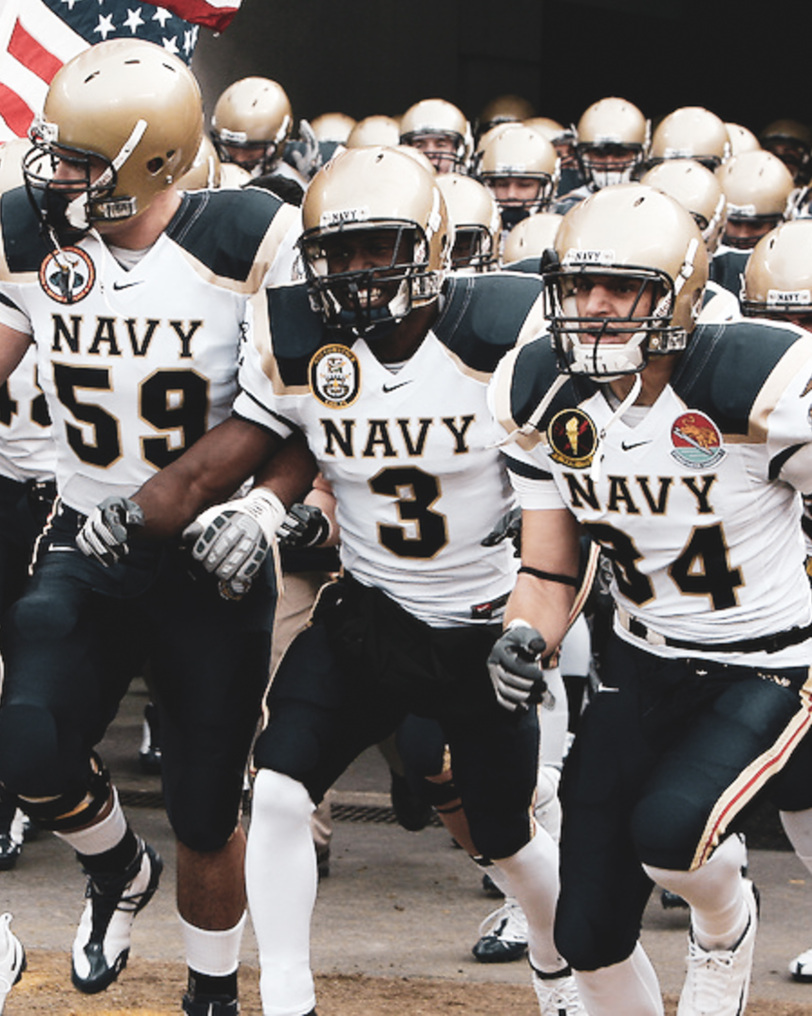 navy football uniforms