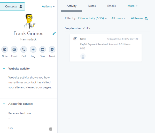HubSpot Contact View - with Analytics PayPal event.png
