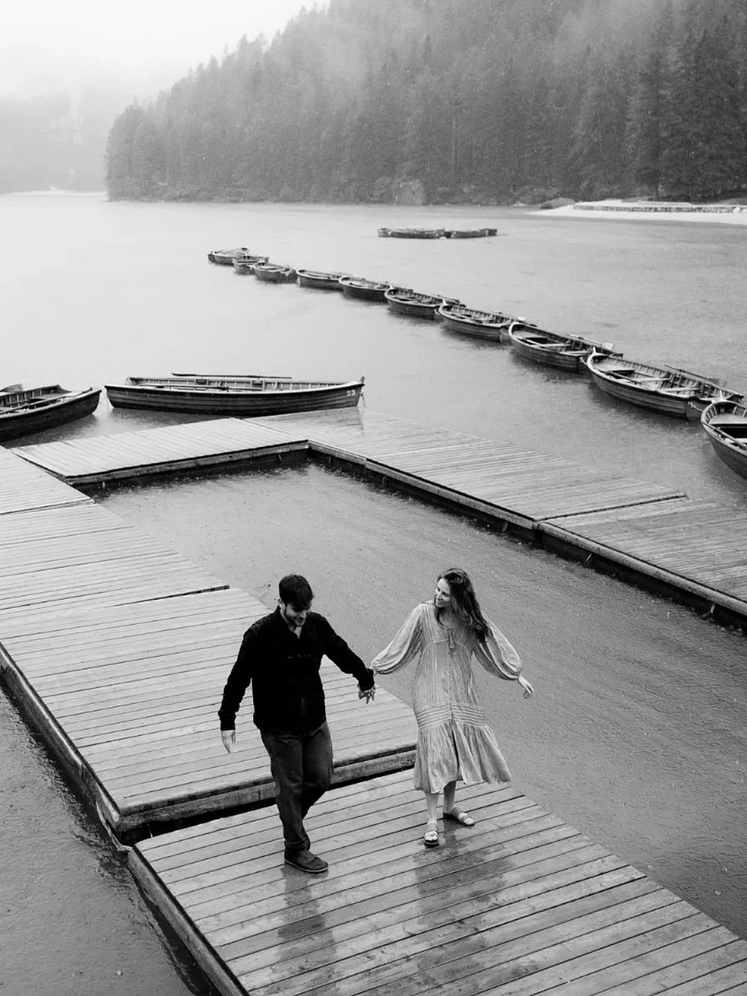 This couple flew all the way from the US to get married in one of the most beautiful corners of the Dolomites⛰️ 

Just the two of them with a very small circle of family.

Their elopement took place in the middle of summer, and on the first day we ha