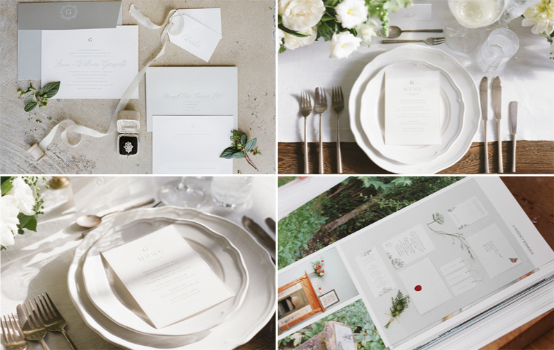 A small selection of Artcadia's stationery, designed for styled shoots