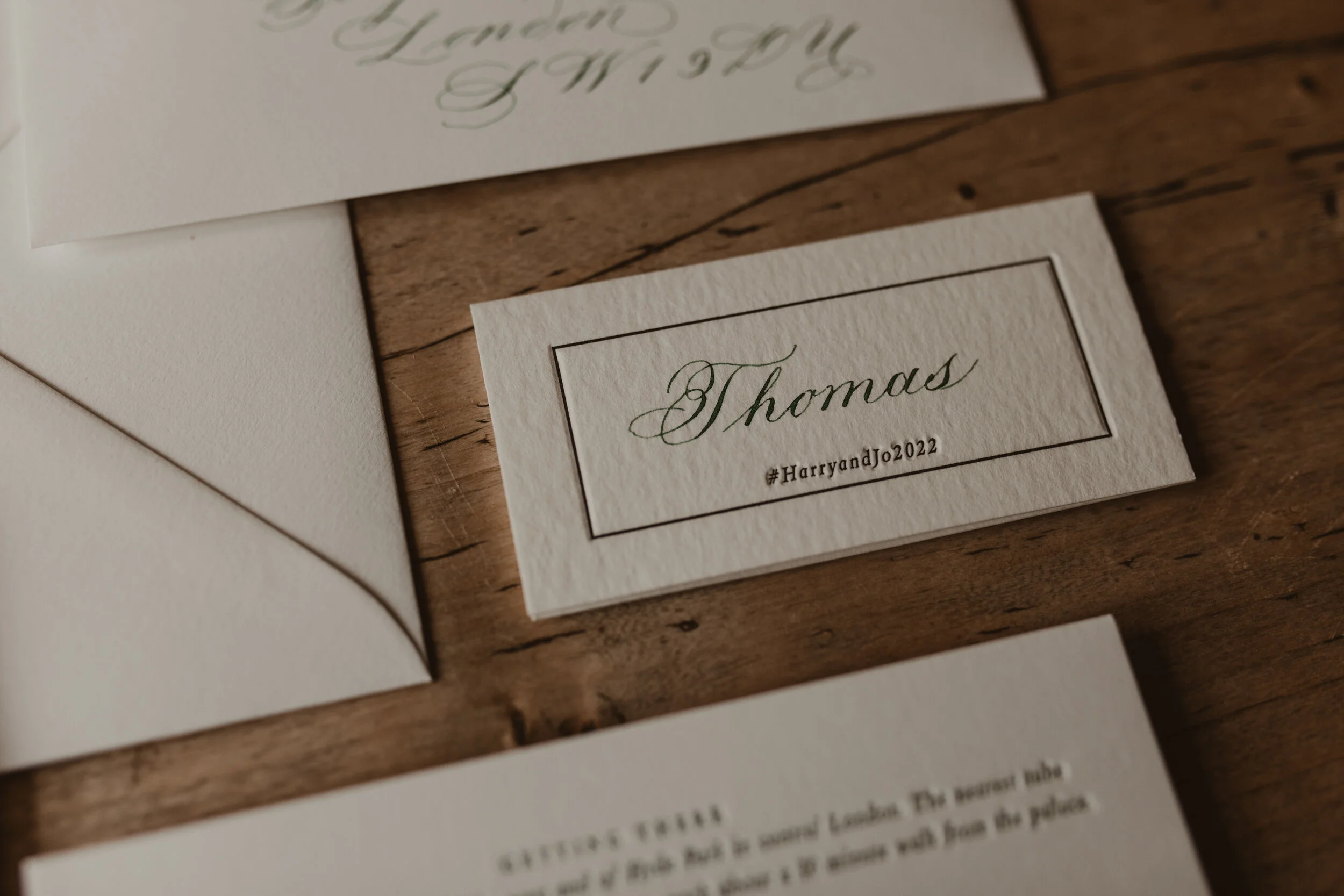 Kensington Wedding Stationery Range Classic & Stylish Letterpress Wedding Invitations and