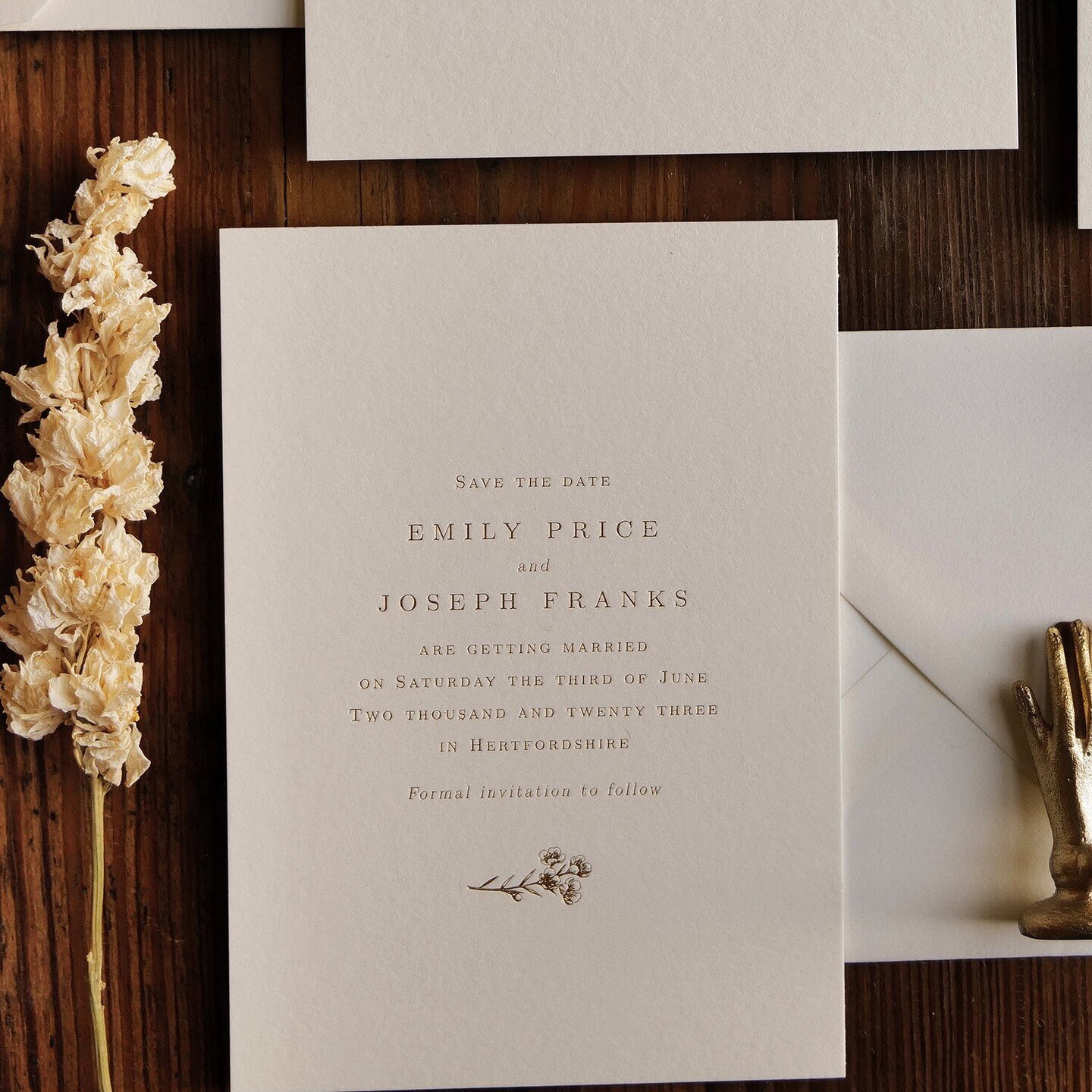 A selection of our letterpress save the date cards ✉️ If you&rsquo;re getting married in 2023, you may be wondering about when you should send guests a save the date card. If you are tying the knot overseas, or have guests flying in from abroad you s
