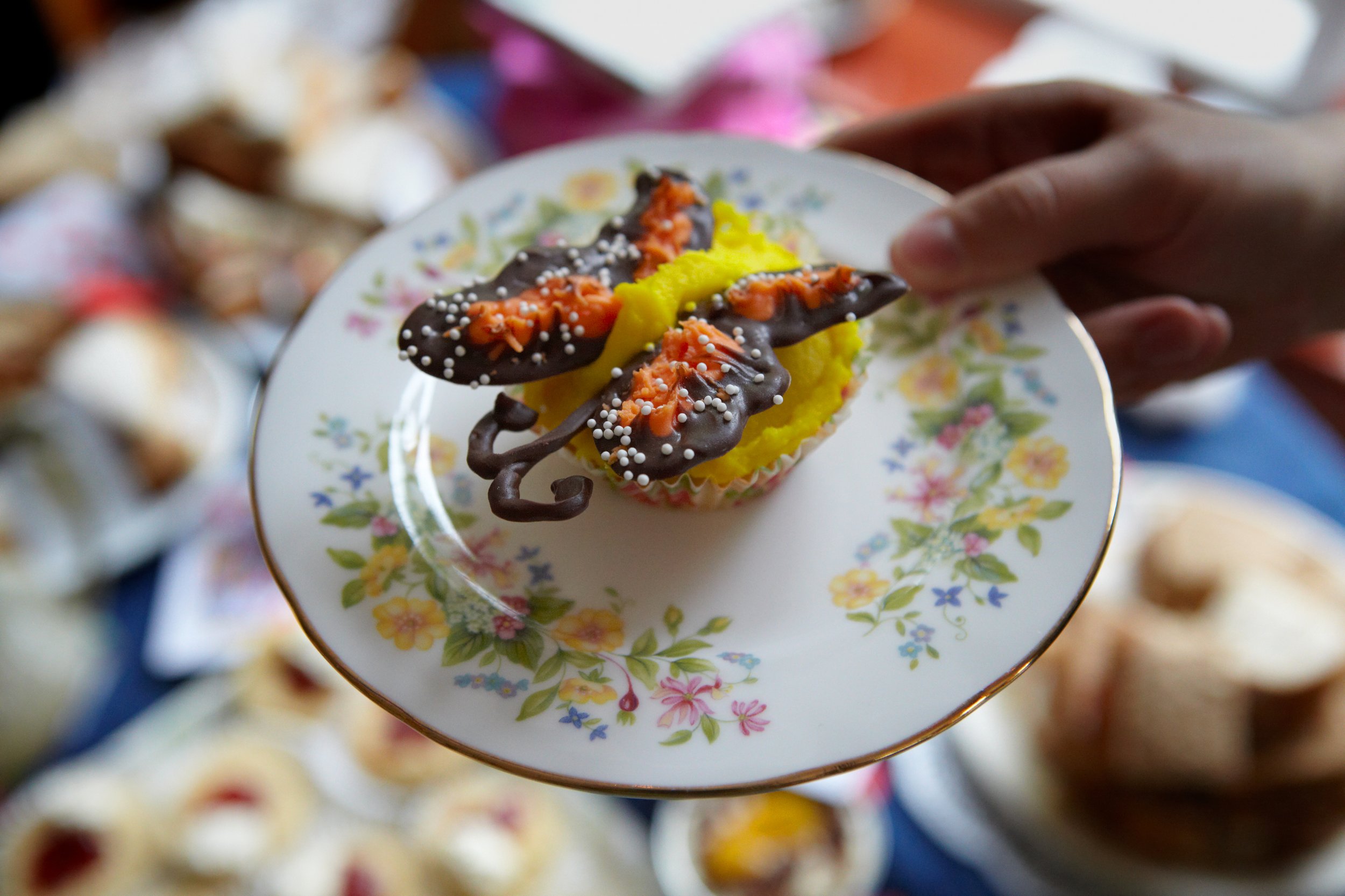 Butterfly Cake, Pink Cupcake, Mad Hatter's Tea Party