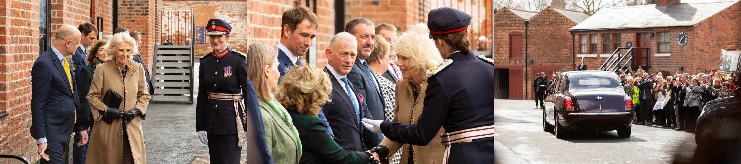 Her Majesty Queen Camilla visiting Shrewsbury Flaxmill Maltings, for Historic England