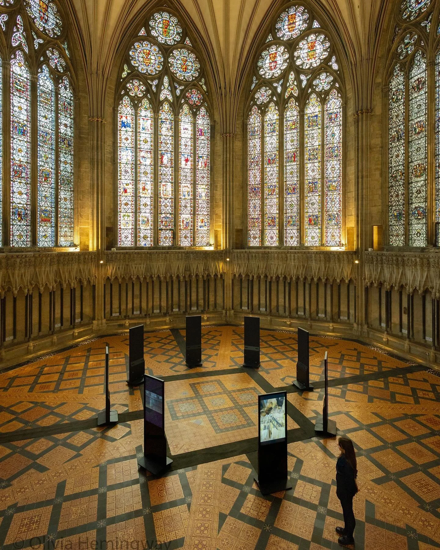 Two images (and perspectives) from my @yorkminsterofficial exhibition - phase one.
Image 1: Gwynne, Chaplain
Gwynne is inspired by Julian of Norwich, a medieval mystic and pioneering female author. Julian had a vision &ndash; a revelation &ndash; abo