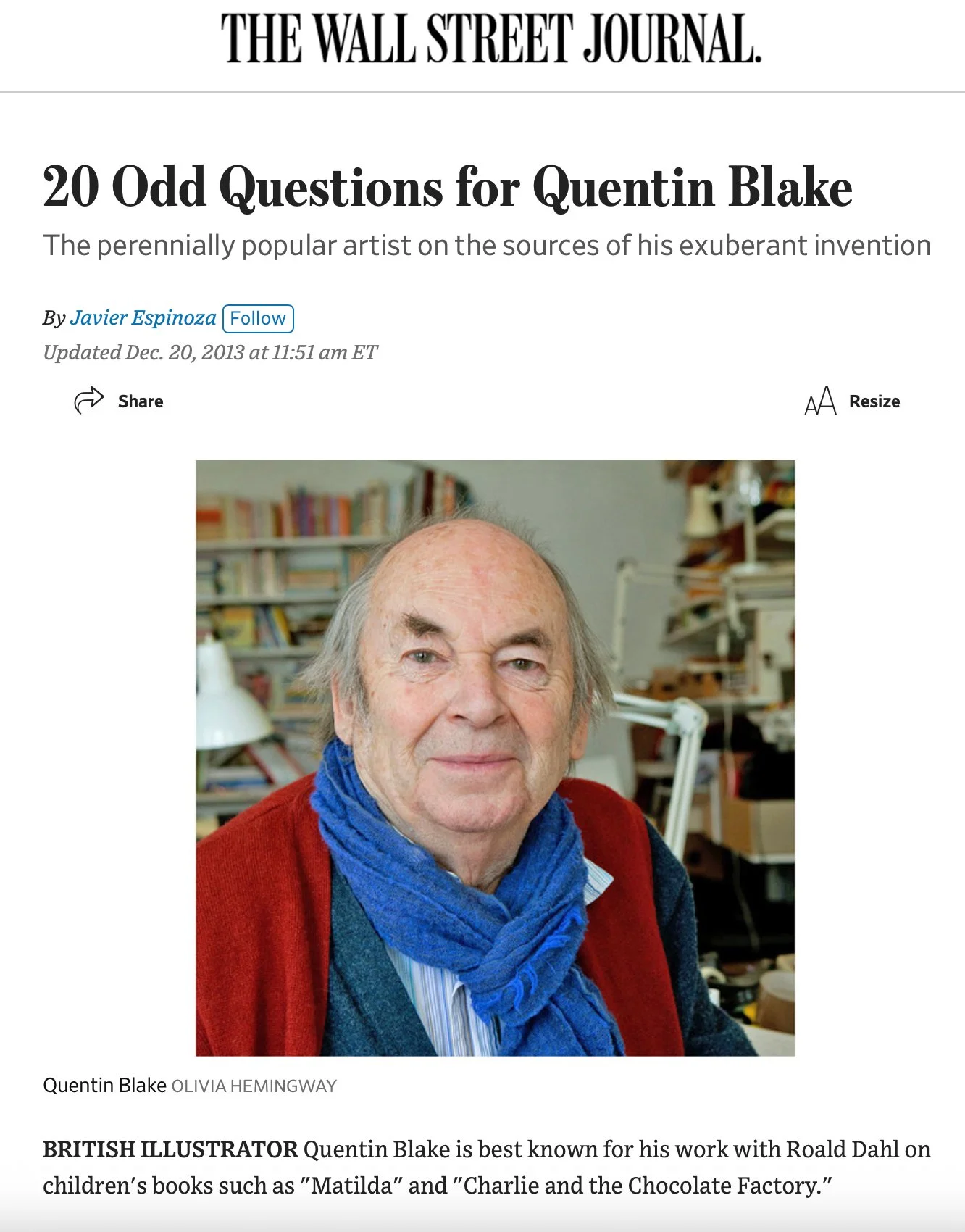Sir Quentin Blake