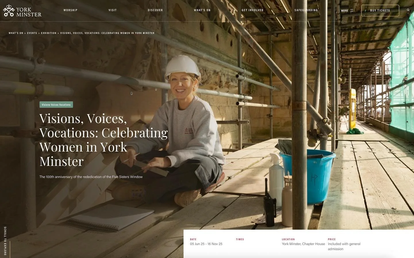 It&rsquo;s the last day of my exhibition at @yorkminsterofficial - it&rsquo;s been fantastic to have this exhibition run in such an amazing space as the medieval Chapter House! The last frame is an extra shot of Harriet, Experienced Stonemason and Br