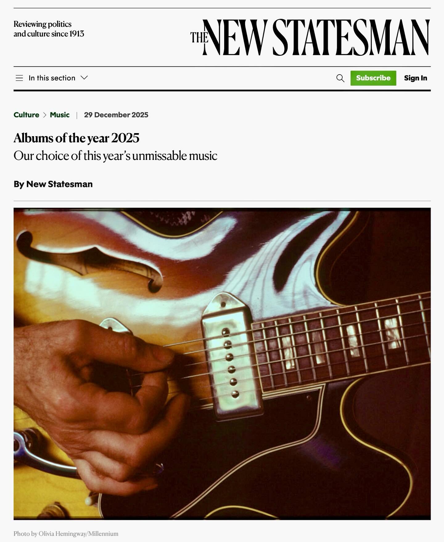 I&rsquo;m so excited (and moved) as the picture of my dad playing his Gibson has recently been published in the @newstatesman 
He would have been so delighted and would definitely have been telling everyone. It is bittersweet but means a lot to have 