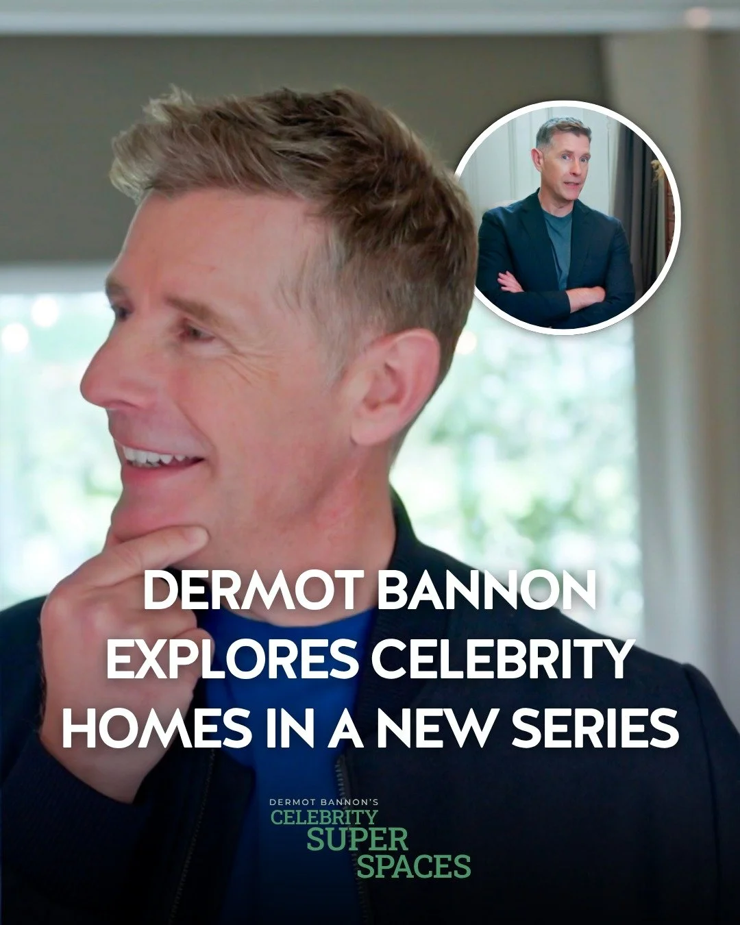 Dermot&rsquo;s getting up close and personal with a few familiar faces 👀🏡

Dermot Bannon&rsquo;s Celebrity #SuperSpaces | Sunday 26th April | 9:30pm @rteone &amp; @rteplayer