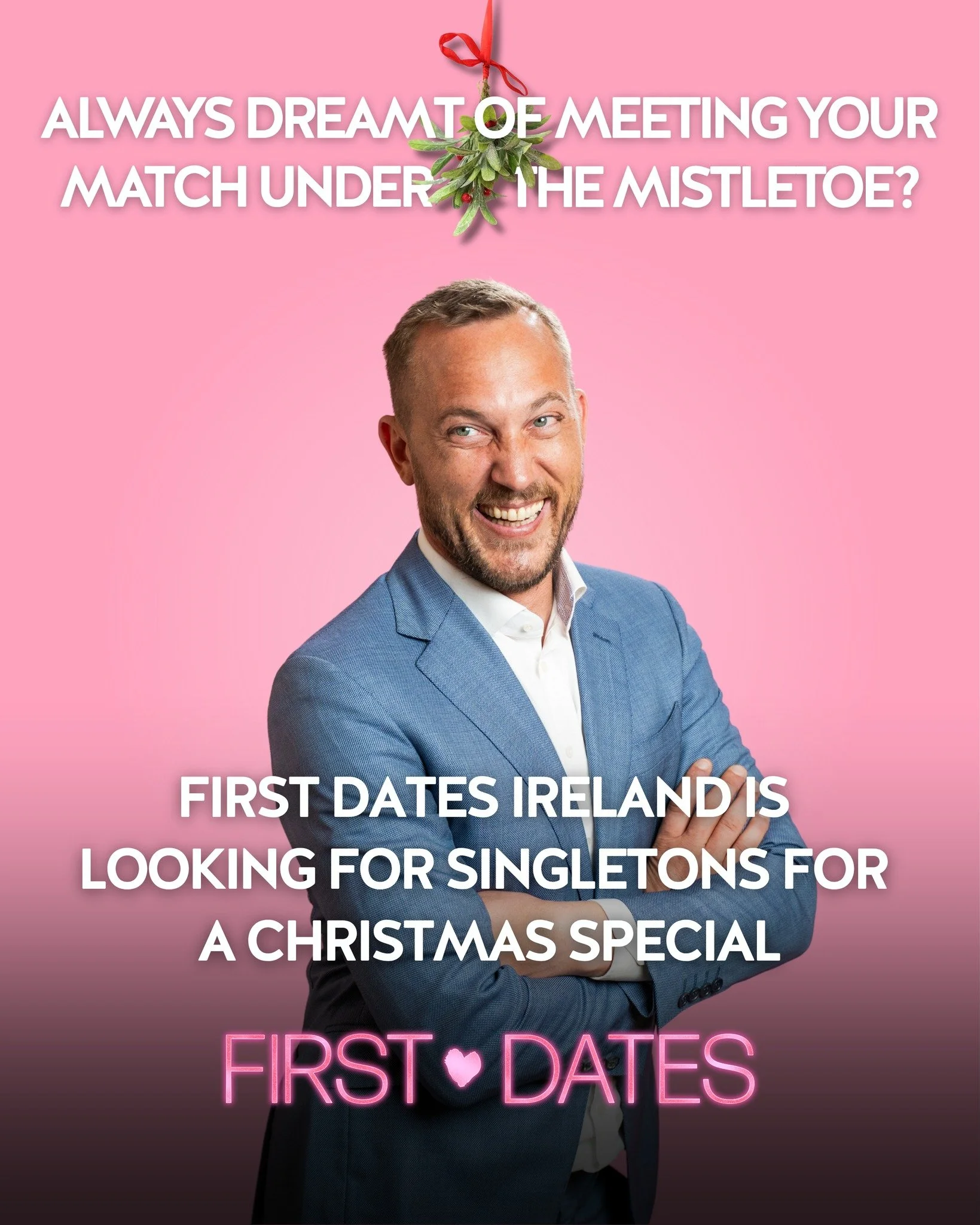 APPLY NOW! 🎄

Always dreamt of meeting your match under the mistletoe? 😘

We&rsquo;re giving away the gift of romance this Christmas&hellip;visit the link in bio to apply NOW! 🎁🎄

#FirstDatesIRL | Streaming now on @rteplayer