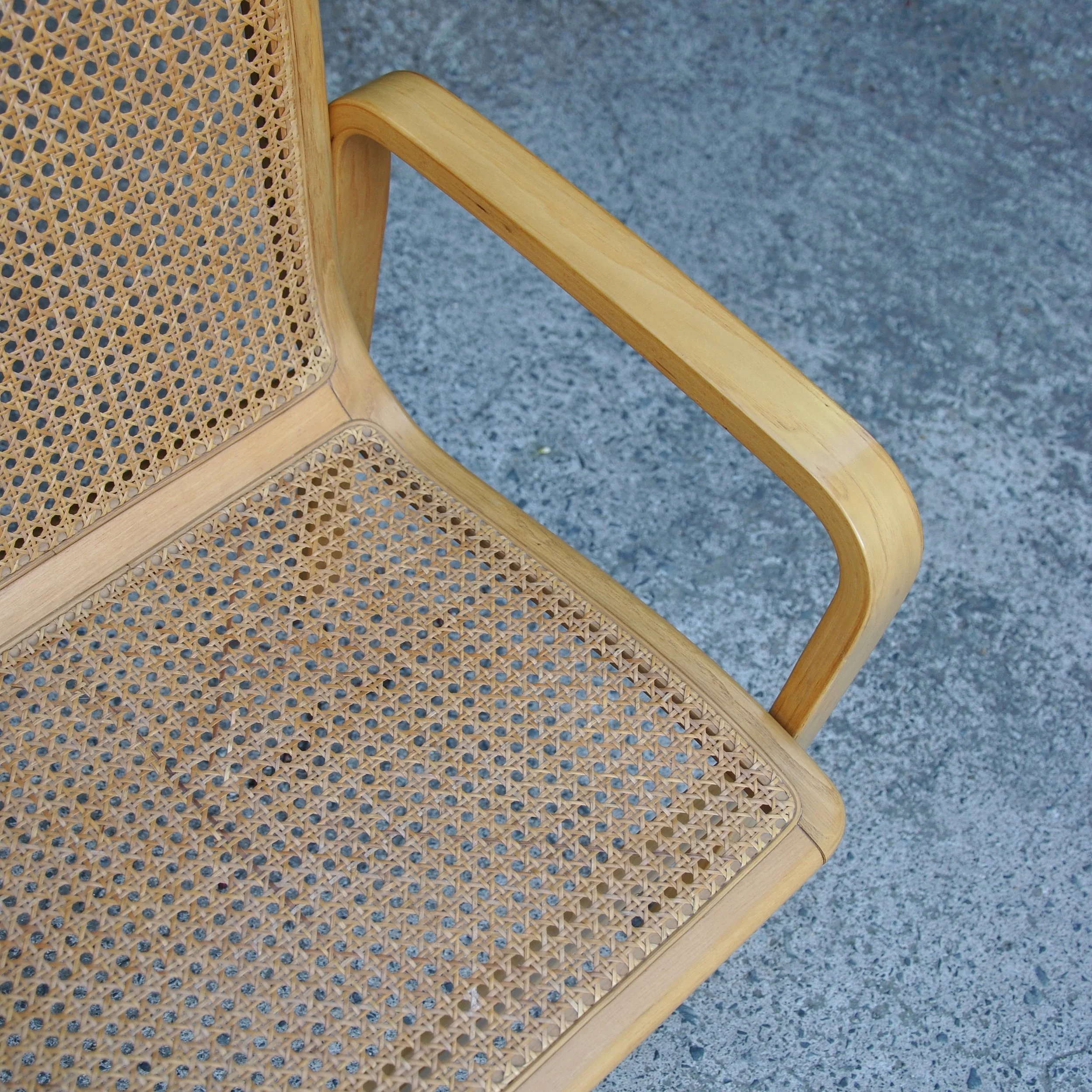 581 ALVAR AALTO STYLE CANE CHAIRS2.JPG