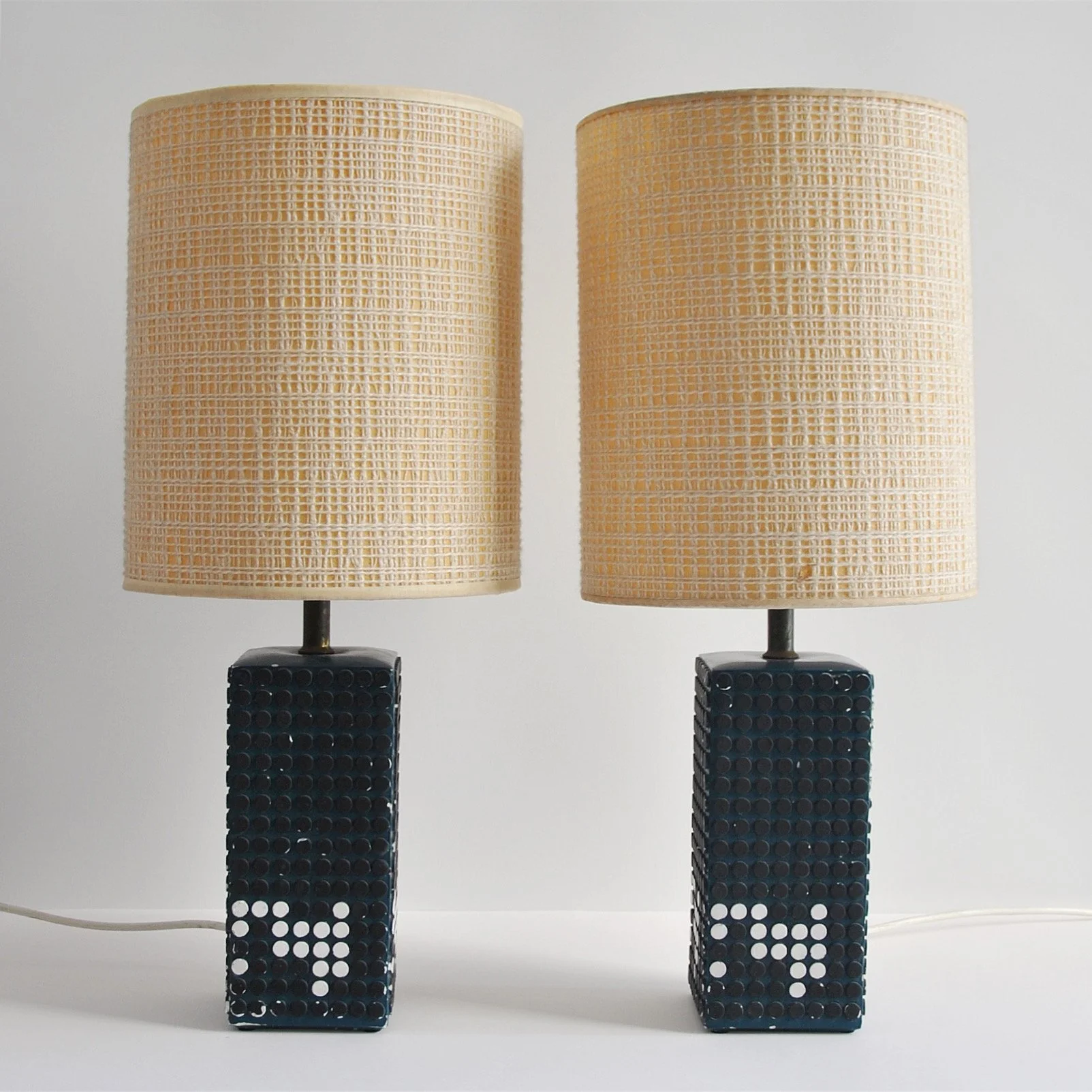 677 1970S CERAMIC TABLE LAMP SET.JPG
