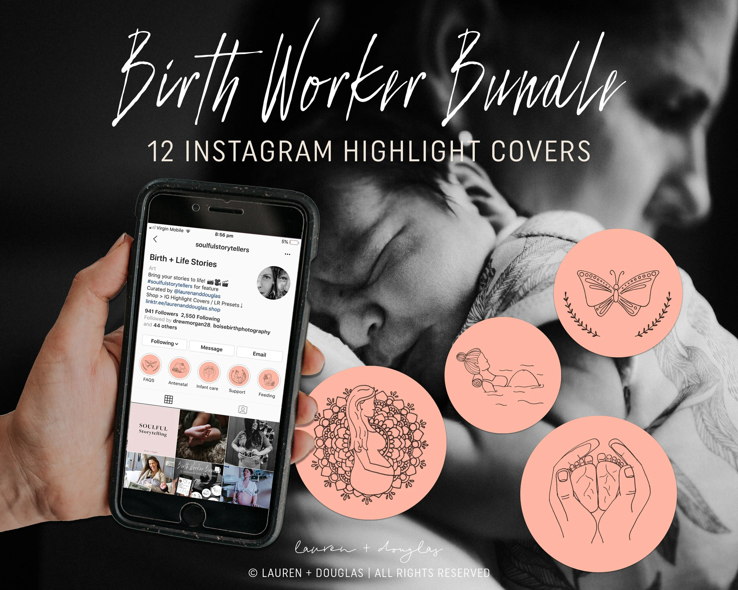 Birth Instagram Highlight Covers_Coral_1.jpg
