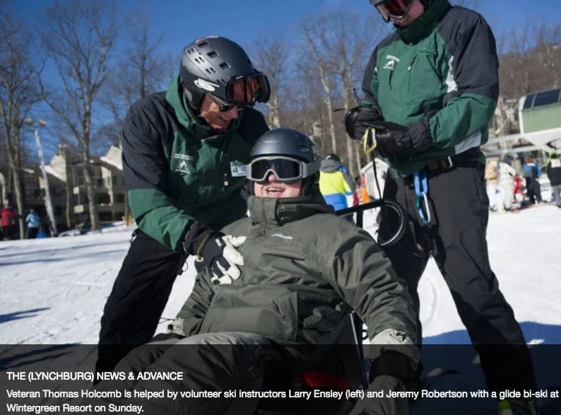 With memory loss and permanent nerve damage to his shoulder and arm, Chadd Jackson visited a similar event with his family after being discharged from the hospital five years ago. He had skied as a kid, having been born in Colorado, where he still has family, but his injuries had undermined his balance. “With all the nerve damage to the shoulder, the arm, I couldn’t see myself doing it,” he said. READ THE ARTICLE IN THE NEWS & ADVANCE HERE