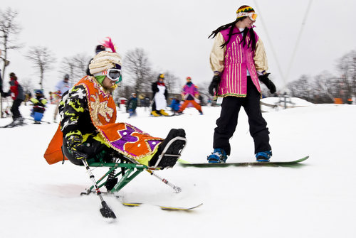 Mardi Gras at WAS is held every year in honor of the program’s first student, Vince Fiore. Vince was an avid skier whose enthusiasm for sport, speed, and athletic endeavor never wavered. We miss him greatly, but it is his spirit of joyful determination that we remember and celebrate at each year's Mardi Gras. 