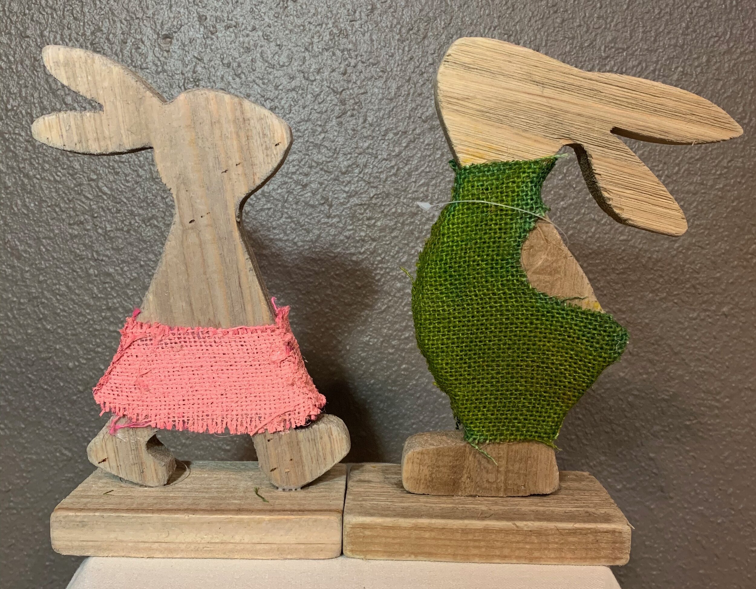 Petit lapin bois et jute 11.-