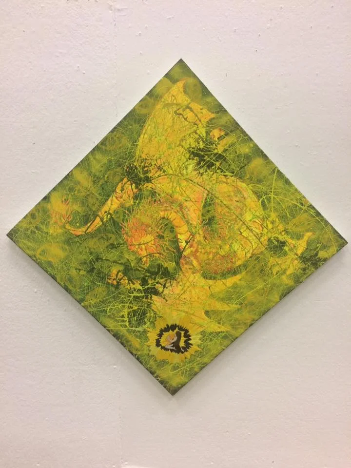 Yellow dragon and girl