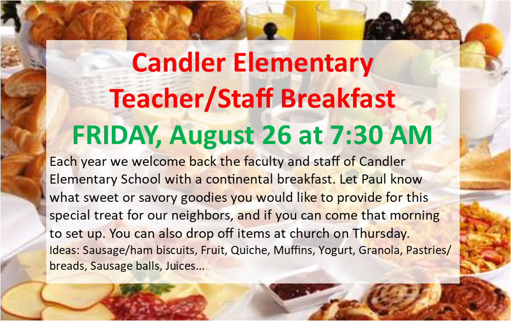 Candler Elementary Teacher/Staff Breakfast