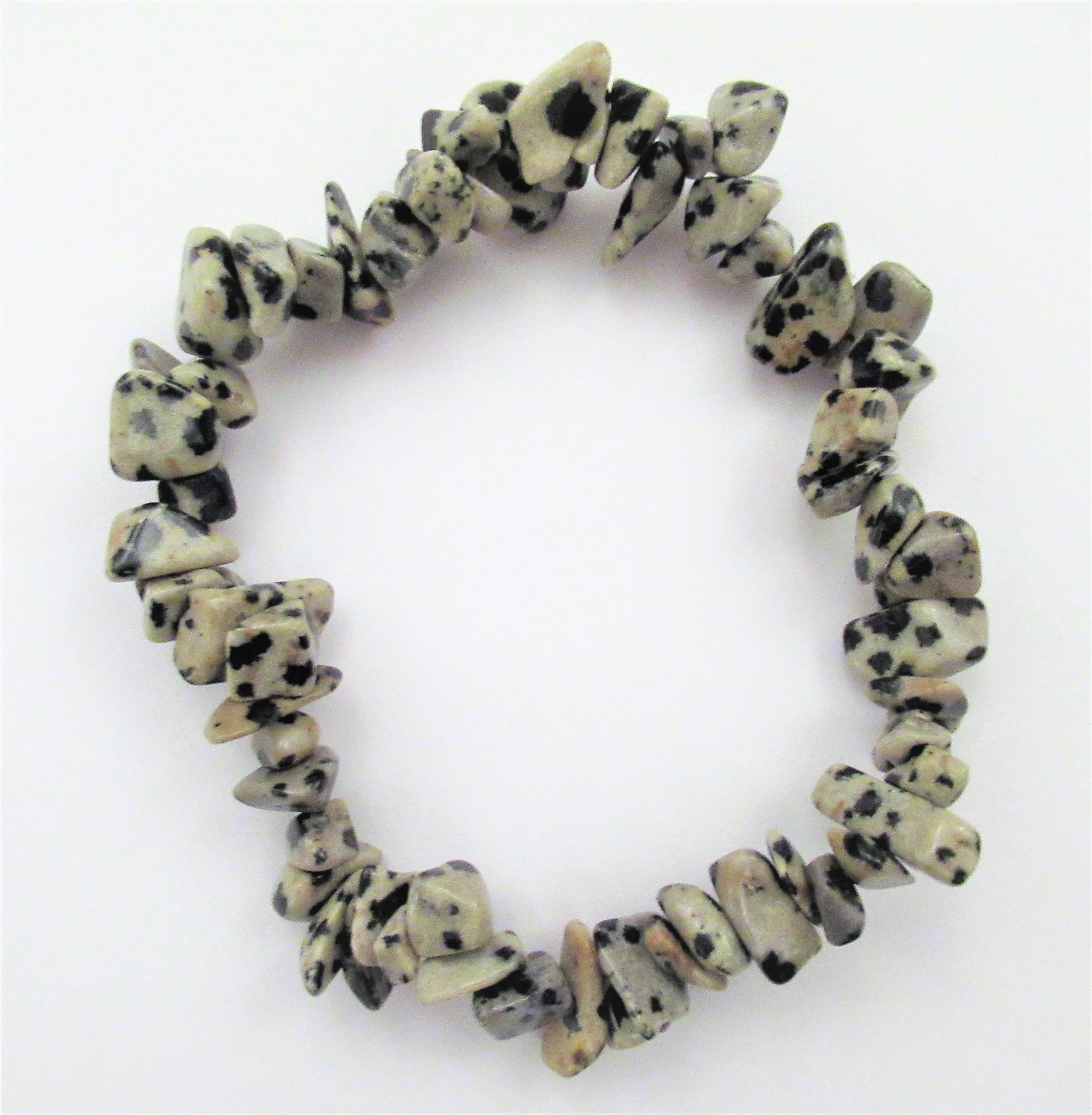 Dalmatian Jasper Chipstone Gemstone Bracelet