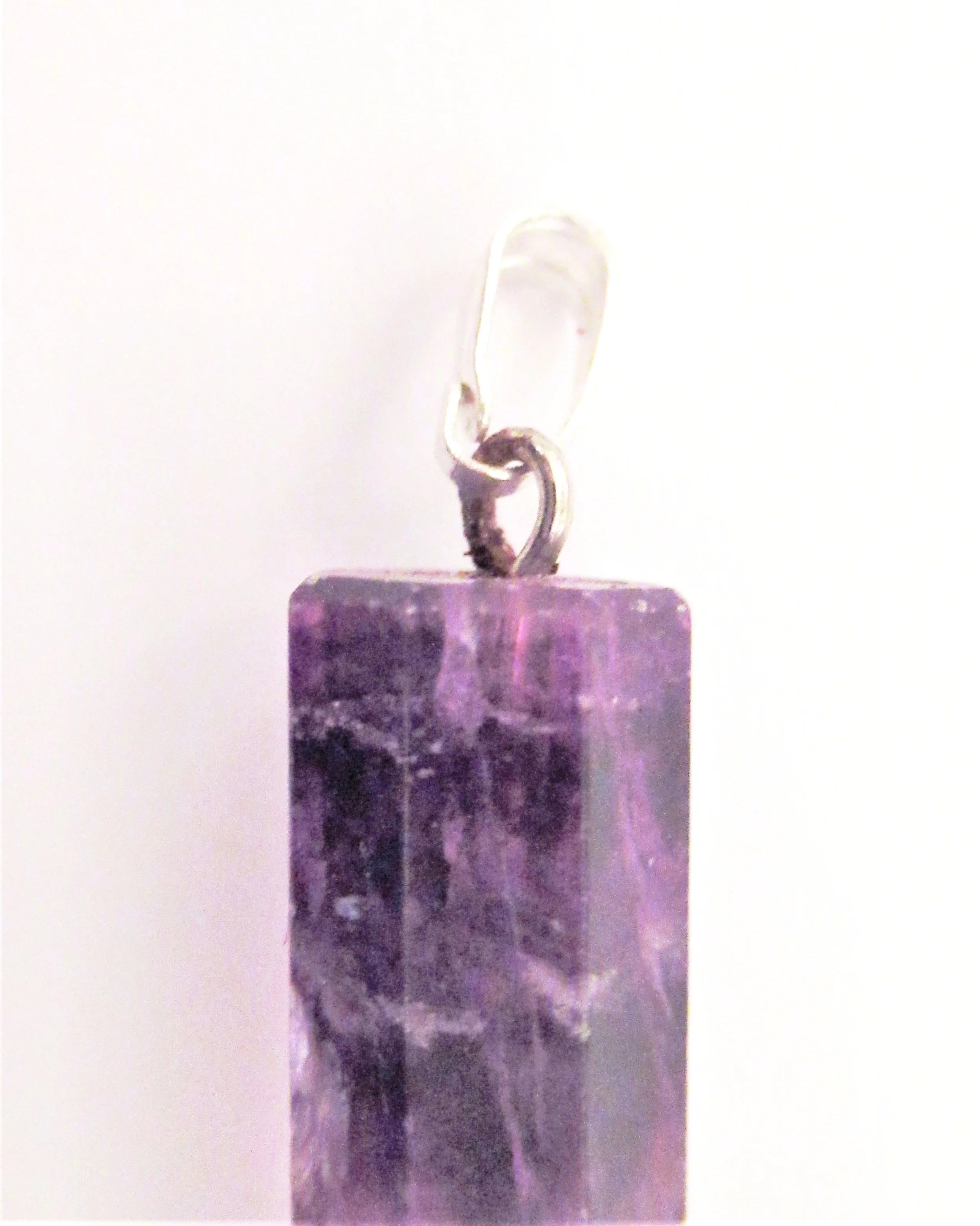 Fluorite Pencil Point Gemstone Pendant