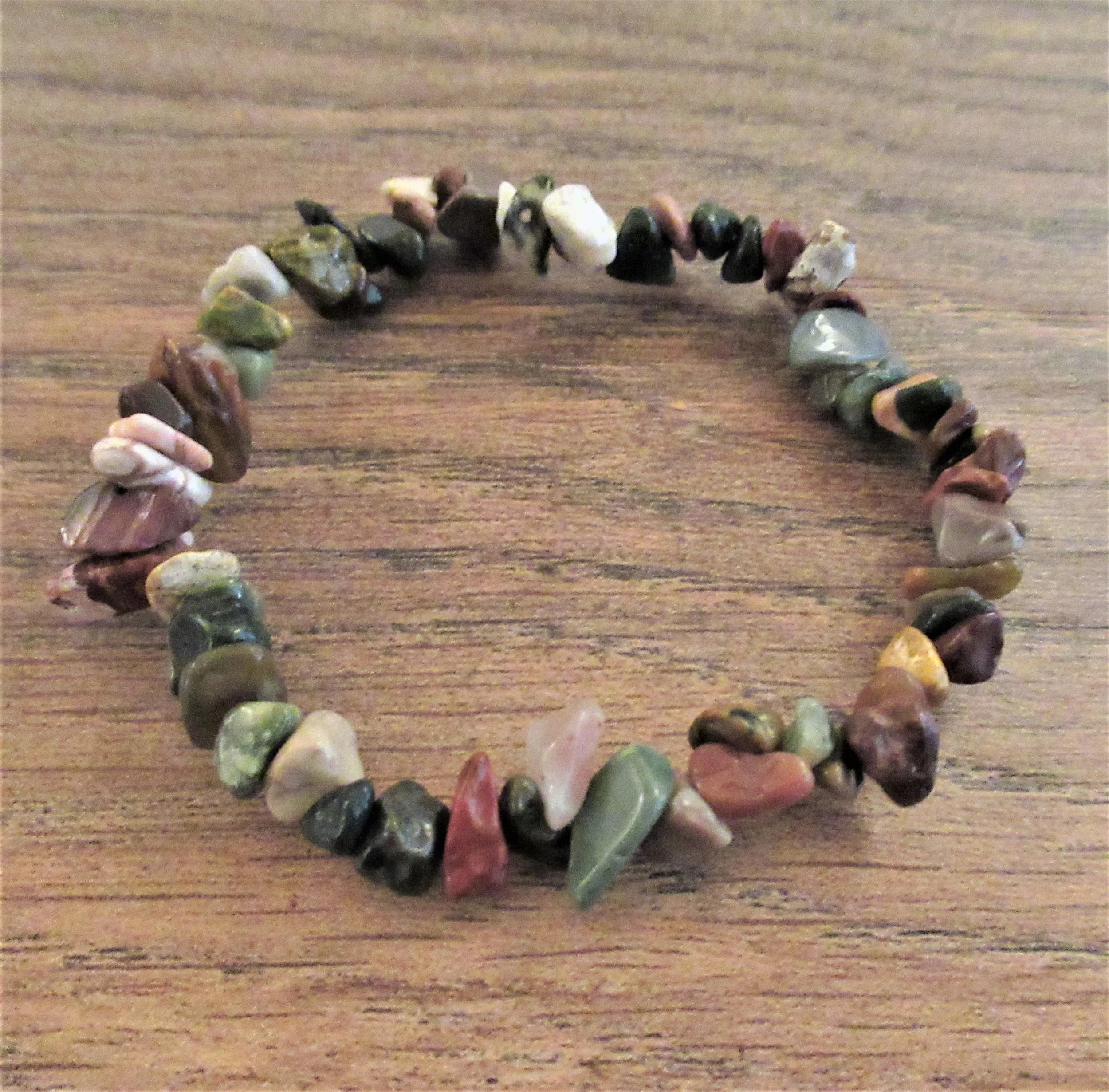 Ocean Jasper Chipstone Gemstone Bracelet