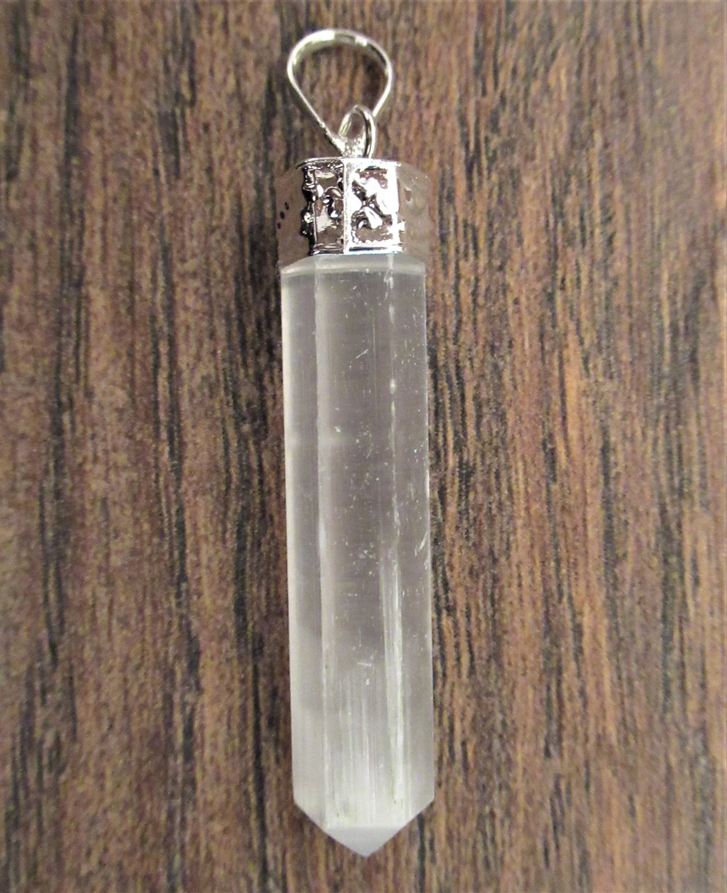 Selenite Gemstone Point Pendant