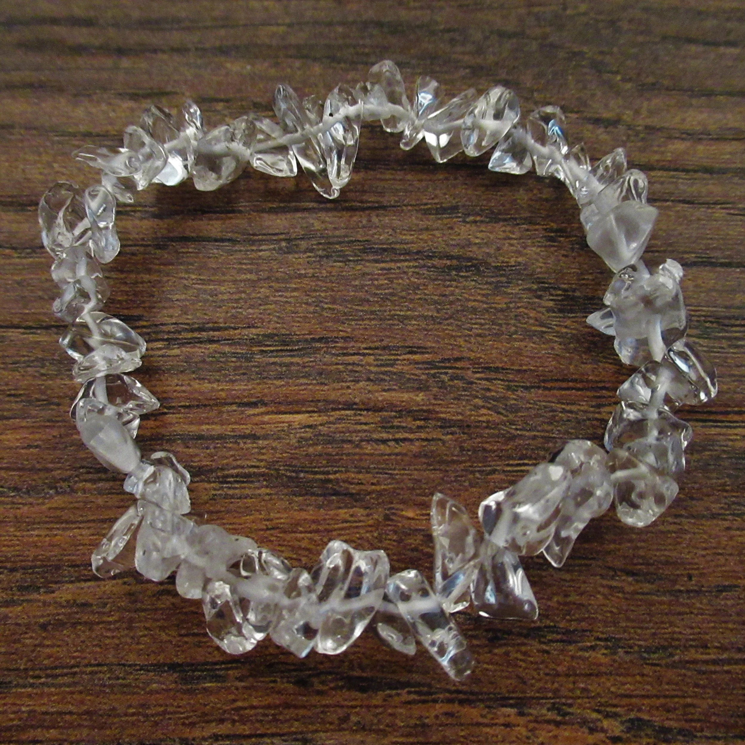 Clear Quartz Chipstone Gemstone Bracelet