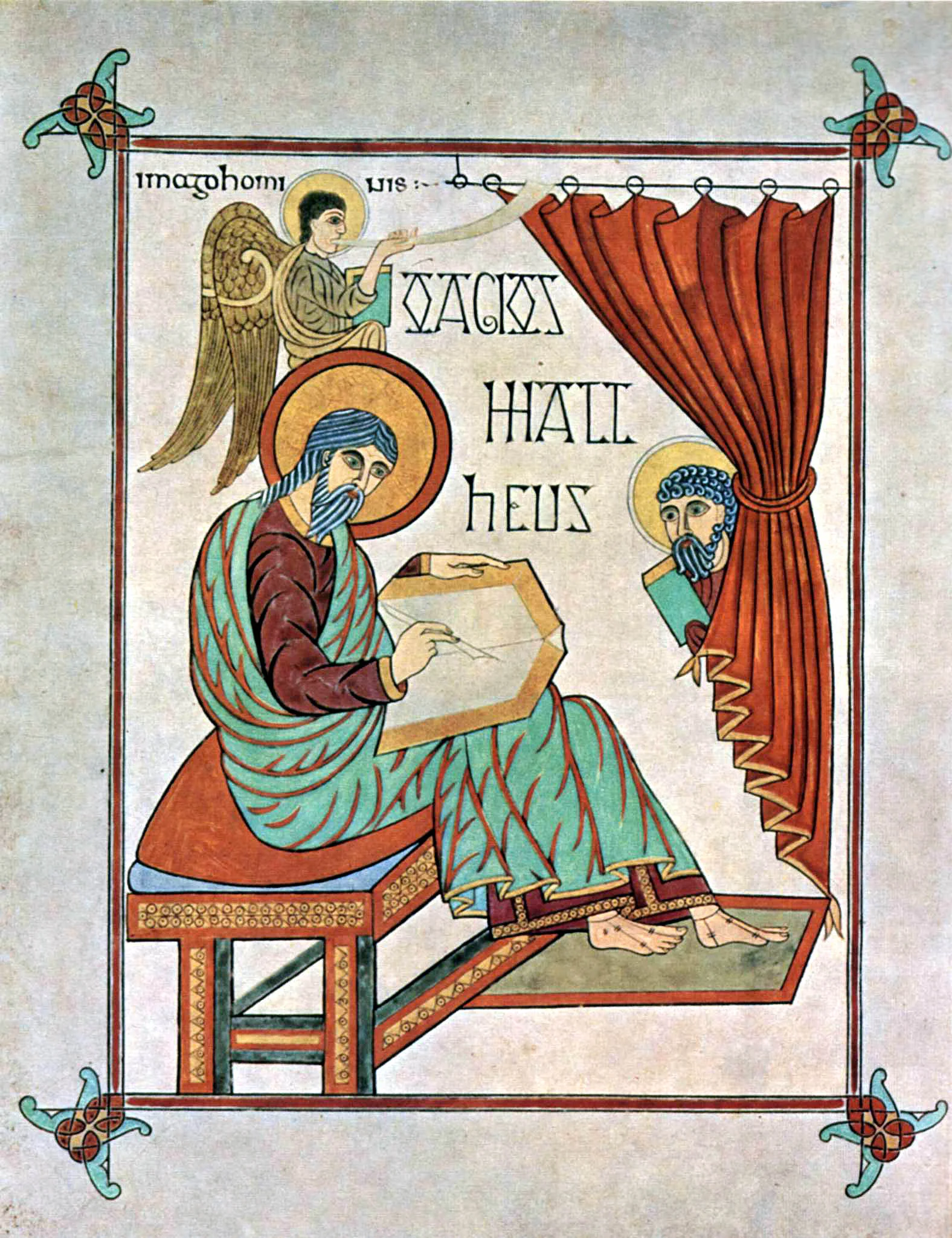 Meister writing the Lindisfarne Bible