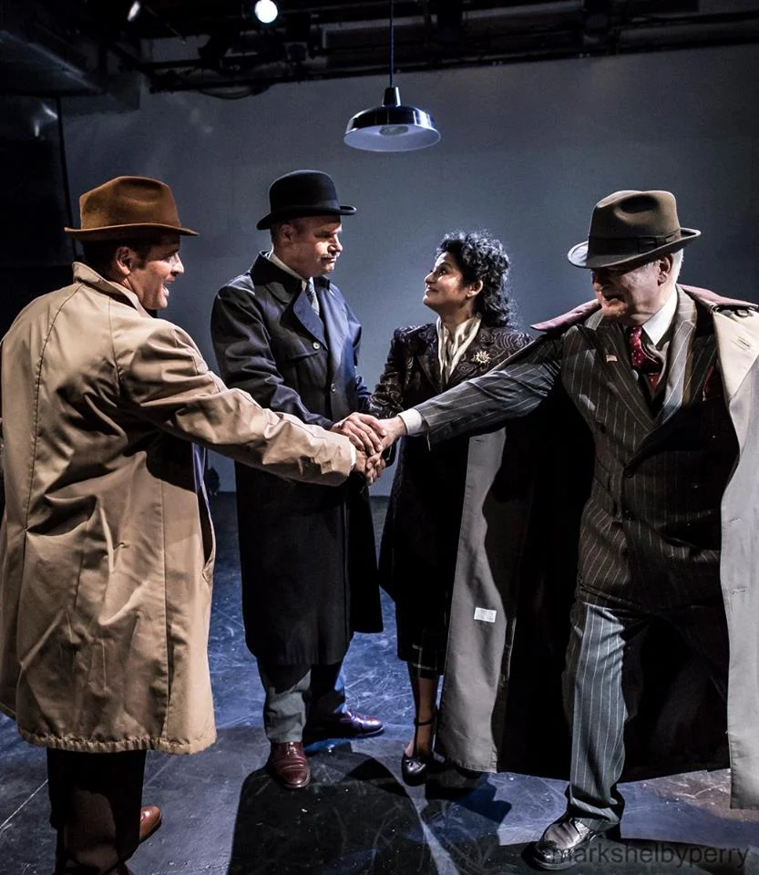 The Resistible Rise of Arturo Ui, Phoenix Theatre Ensemble, Costume Design Debbi Hobson, Lighting Design by Tony Mulanix, Video Design by Andrew Lazarow, photography by Mark Shelby Perry