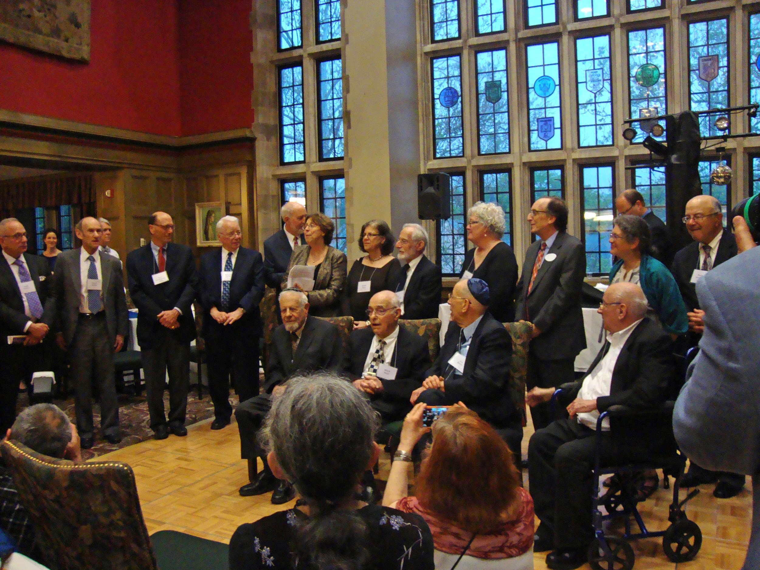 Past Presidents of Congregation Beth Shalom are honored at our 50th Anniversary Gale, May 2015.