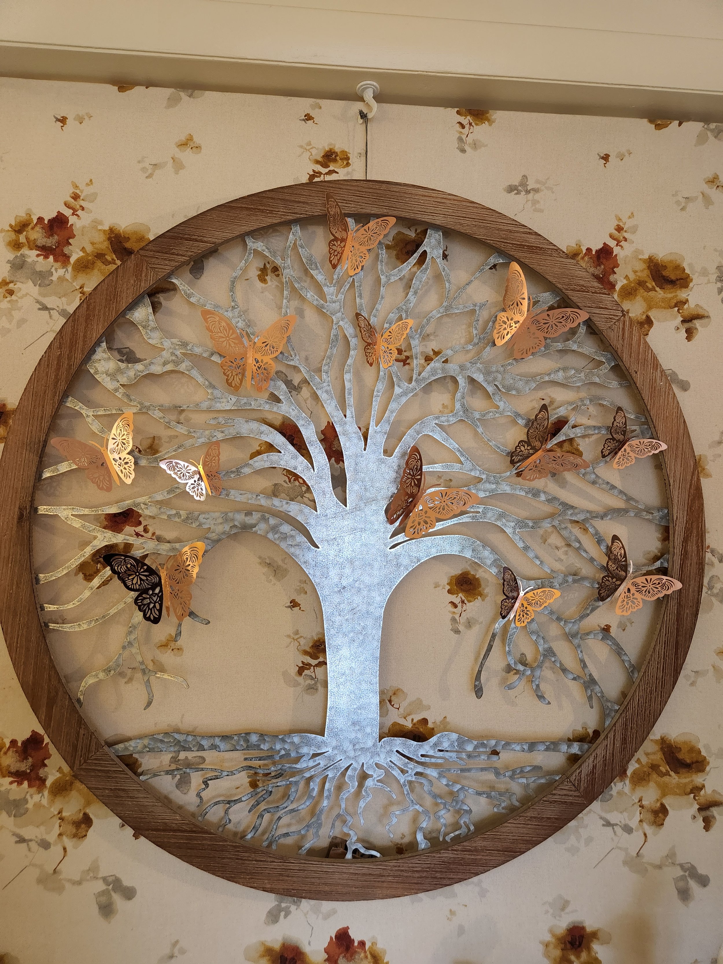 Tree of Life with rose gold butterflies