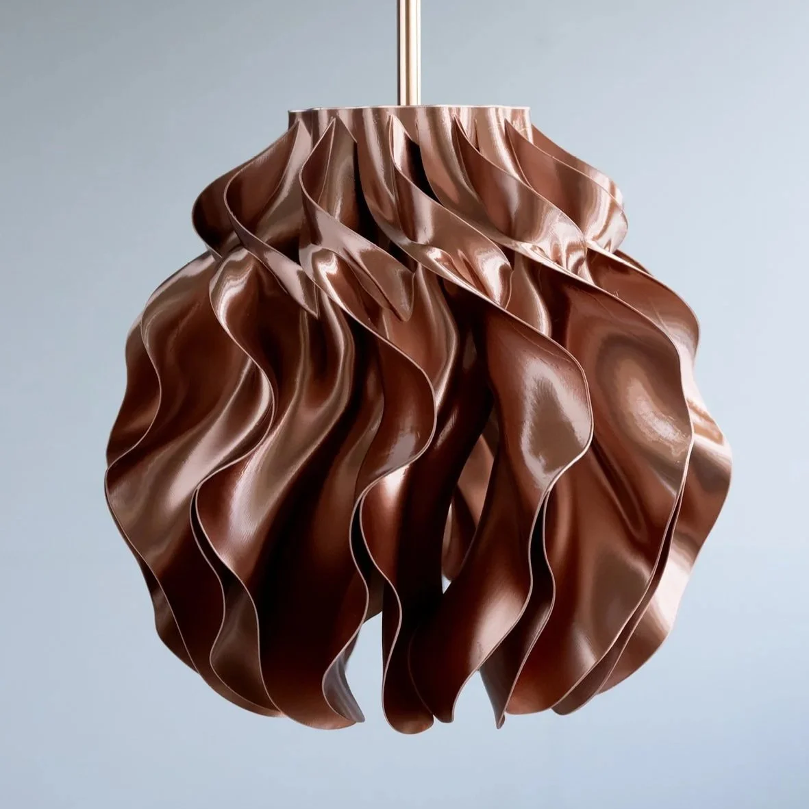 Soft Structure Pendant — Copper